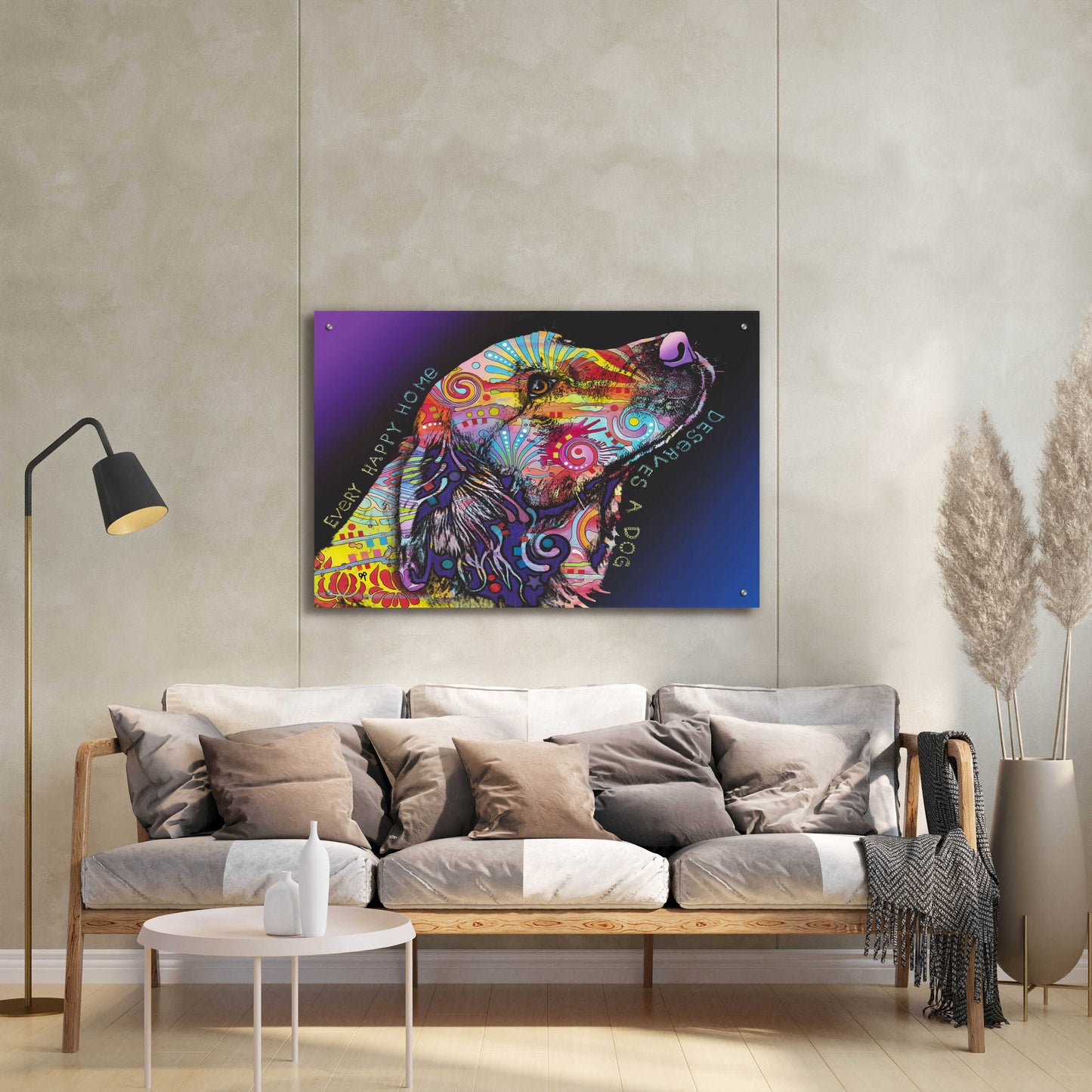 Epic Art 'Every Happy Home' by Dean Russo, Acrylic Glass Wall Art,36x24