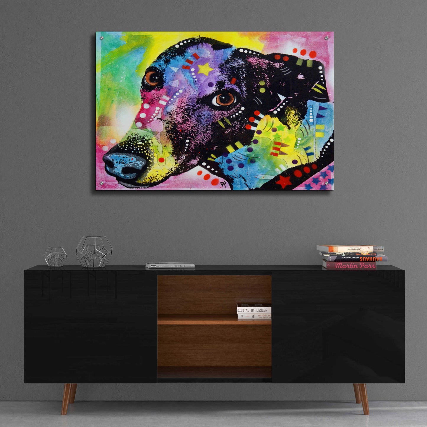 Epic Art 'Greyt' by Dean Russo, Acrylic Glass Wall Art,36x24