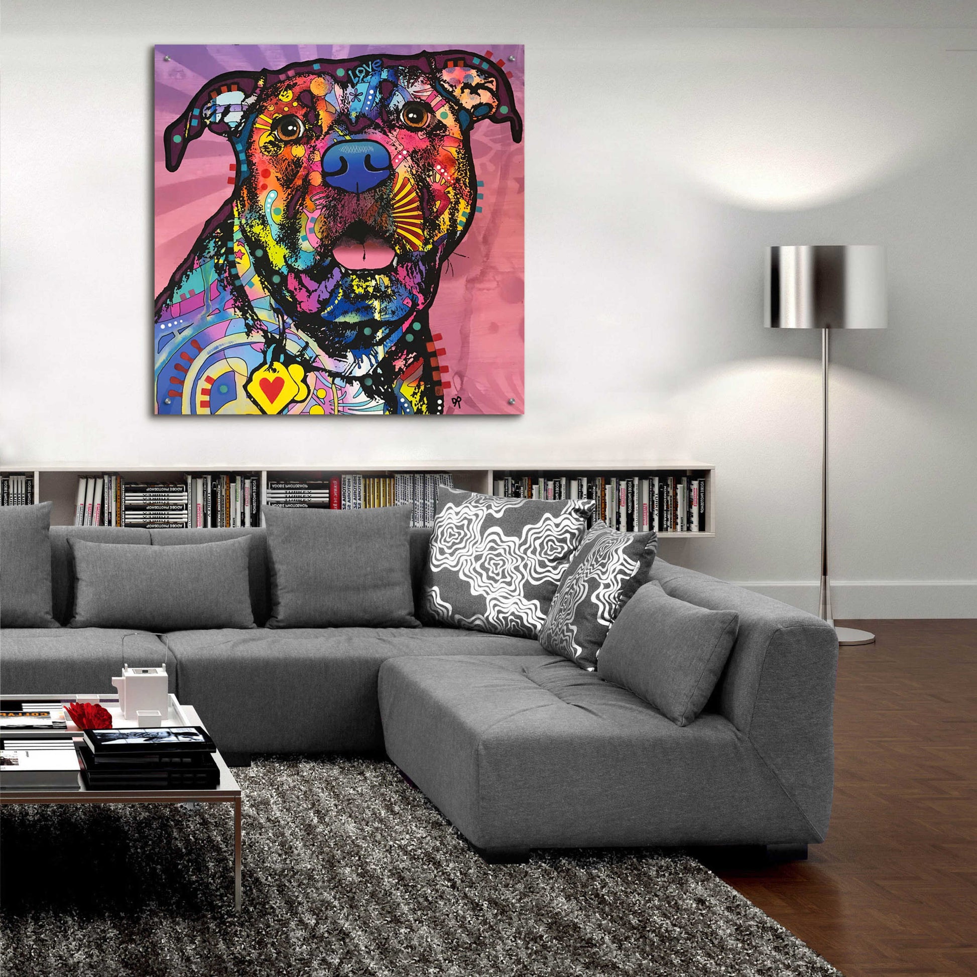 Epic Art 'Love Face' by Dean Russo, Acrylic Glass Wall Art,36x36