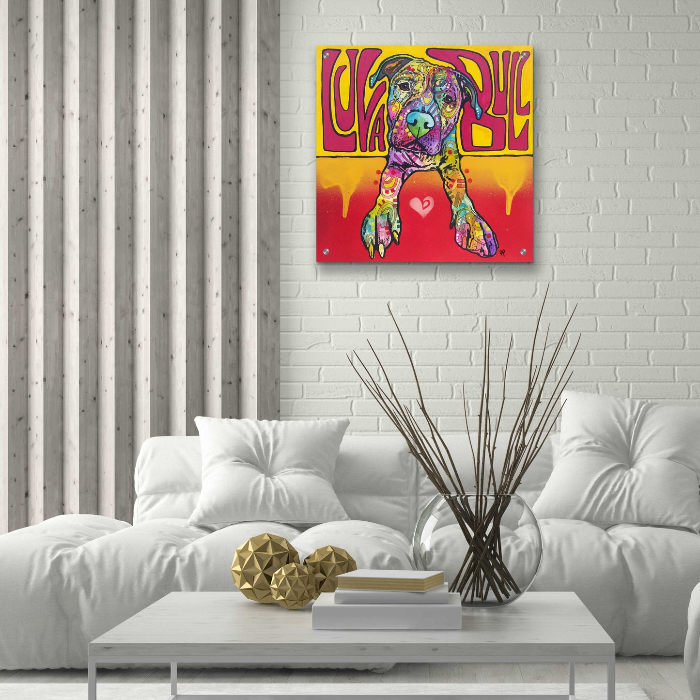 Epic Art 'Luva Bull' by Dean Russo, Acrylic Glass Wall Art,24x24