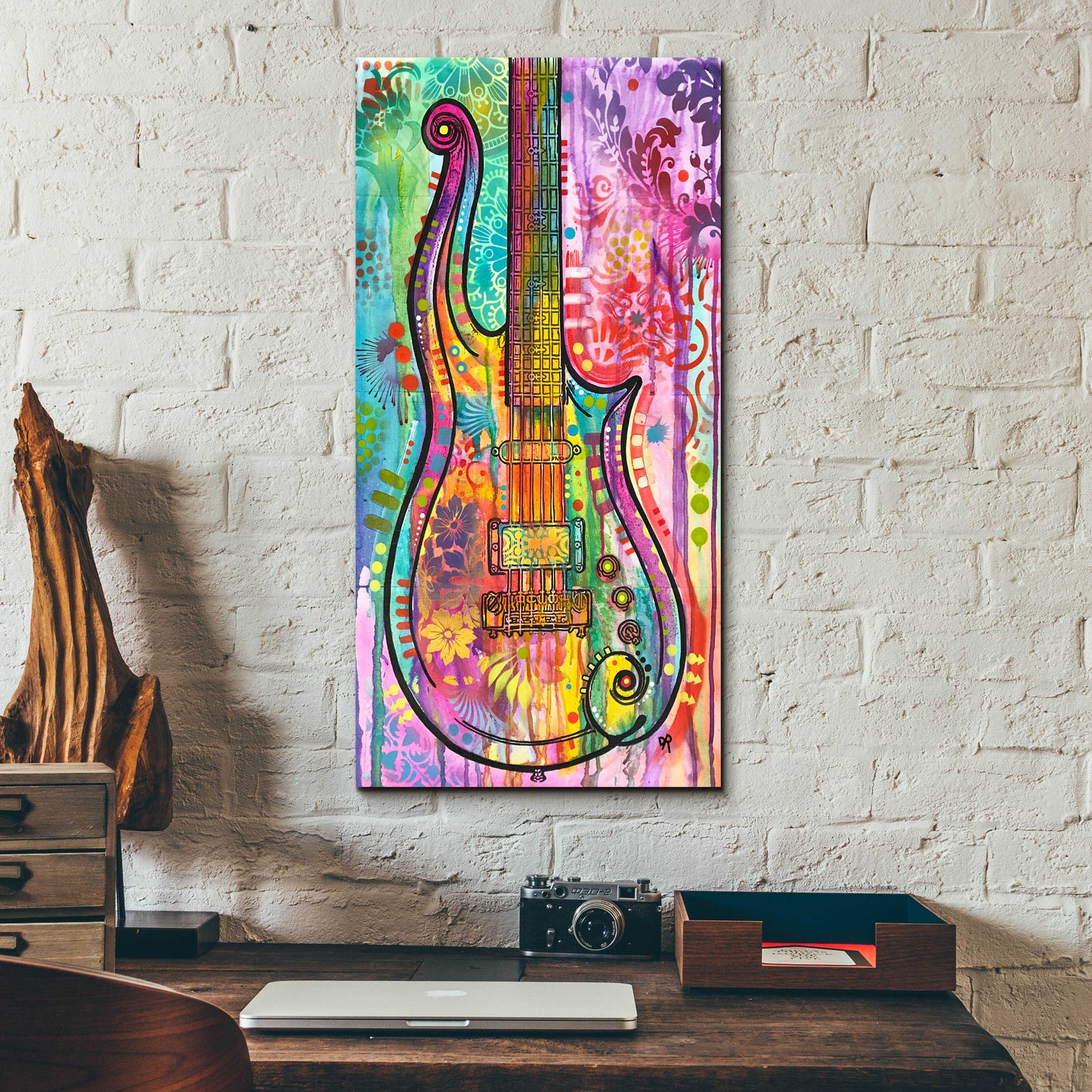 Epic Art 'Prince Cloud Guitar' by Dean Russo, Acrylic Glass Wall Art,12x24