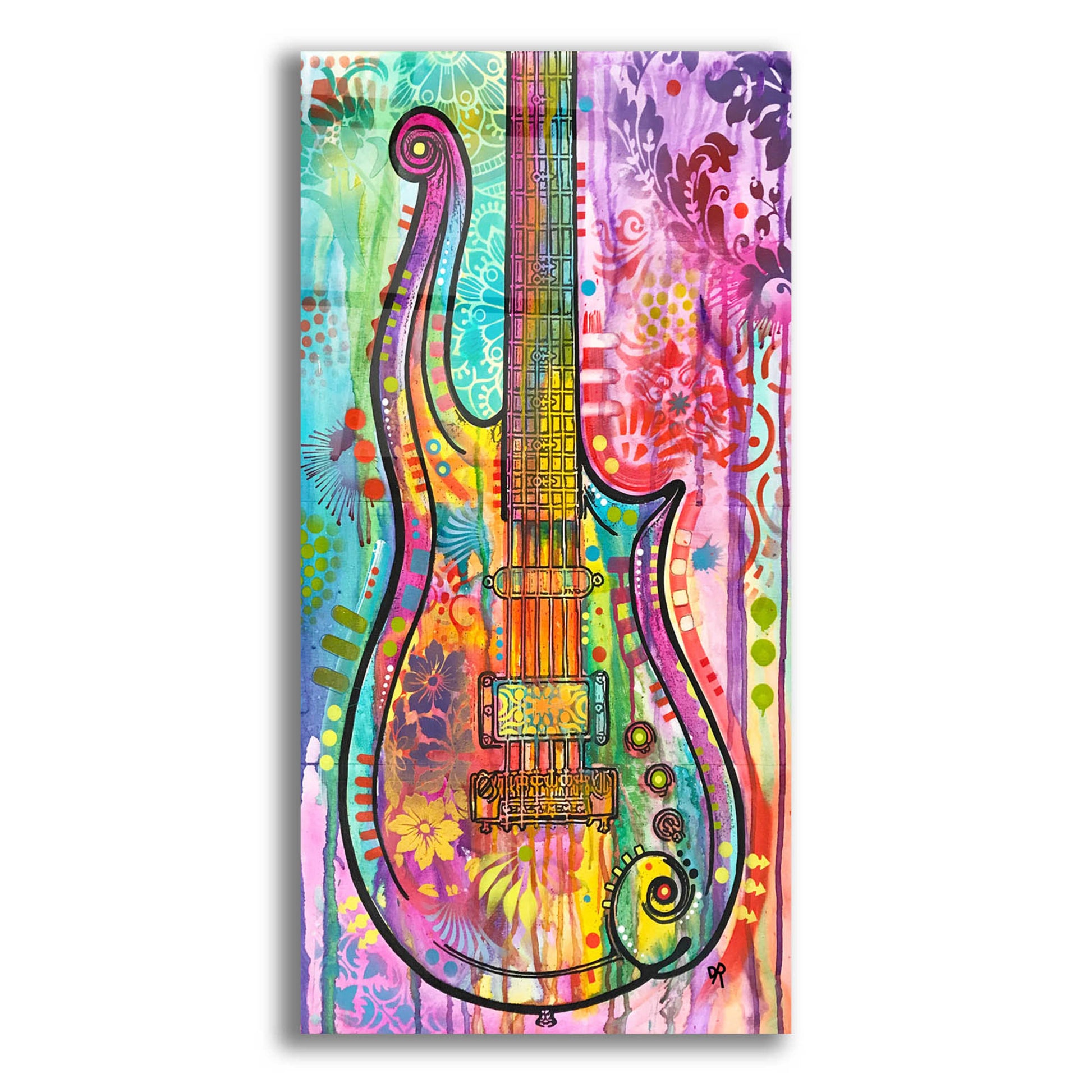 Epic Art 'Prince Cloud Guitar' by Dean Russo, Acrylic Glass Wall Art,12x24