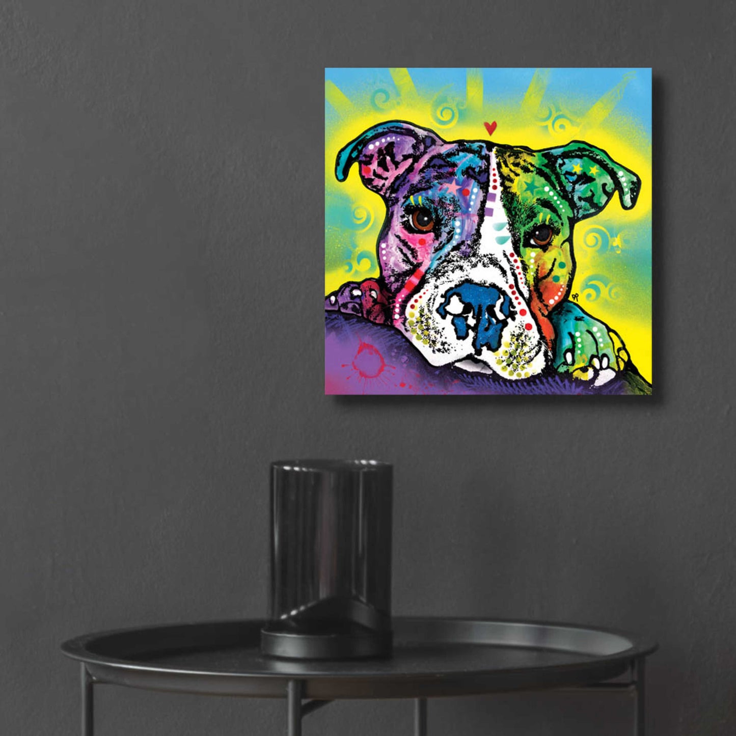 Epic Art 'The Baby Pit Bull' by Dean Russo, Acrylic Glass Wall Art,12x12