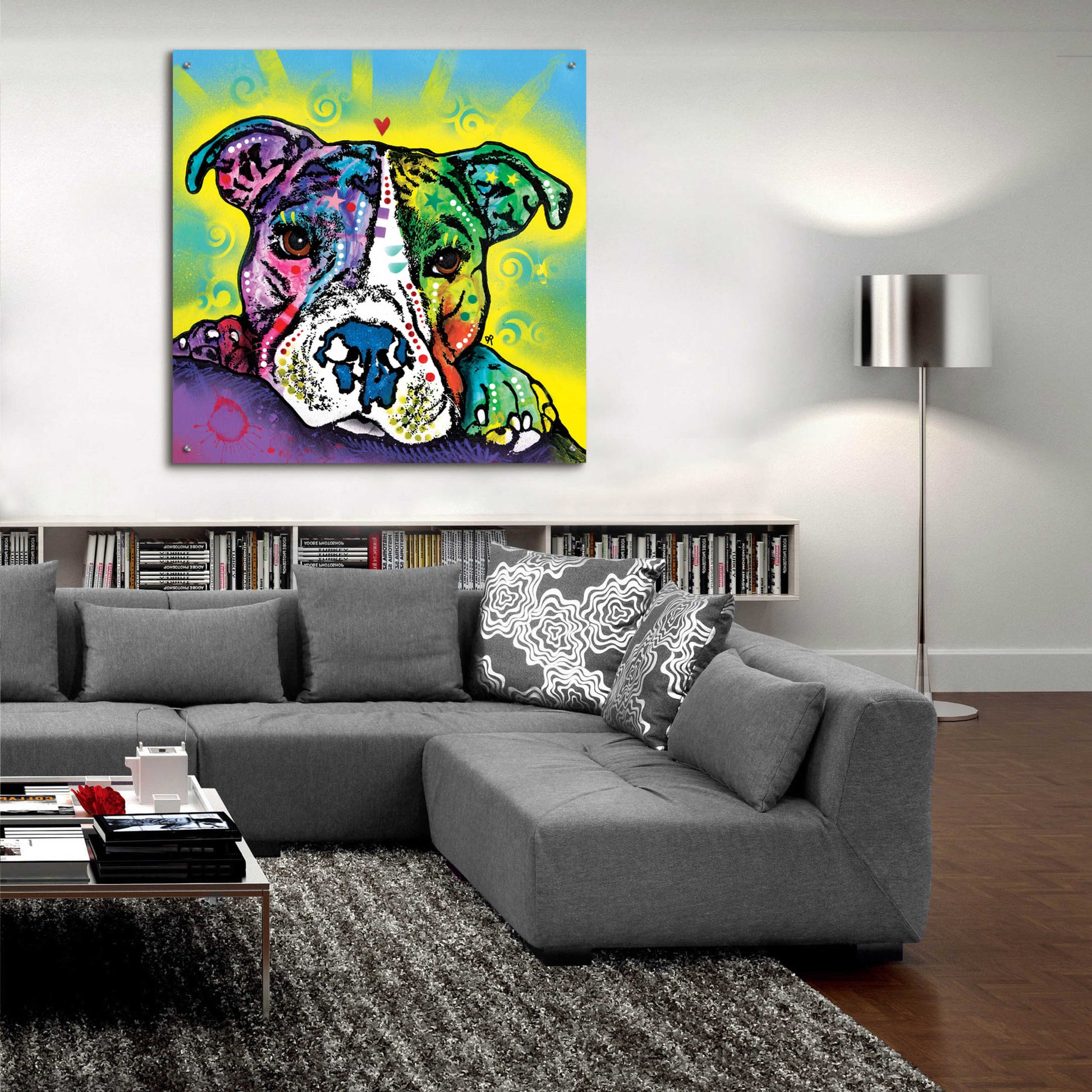 Epic Art 'The Baby Pit Bull' by Dean Russo, Acrylic Glass Wall Art,36x36