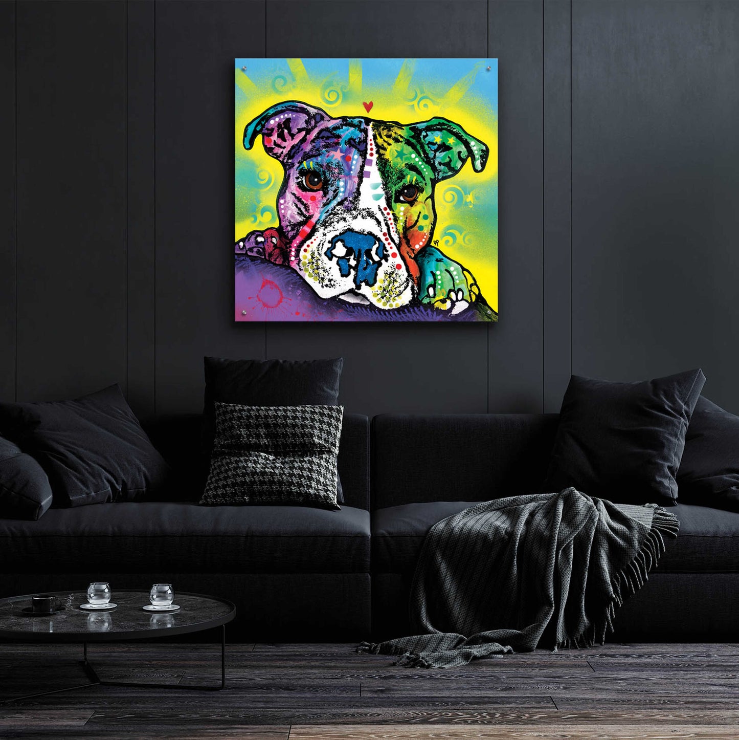 Epic Art 'The Baby Pit Bull' by Dean Russo, Acrylic Glass Wall Art,36x36