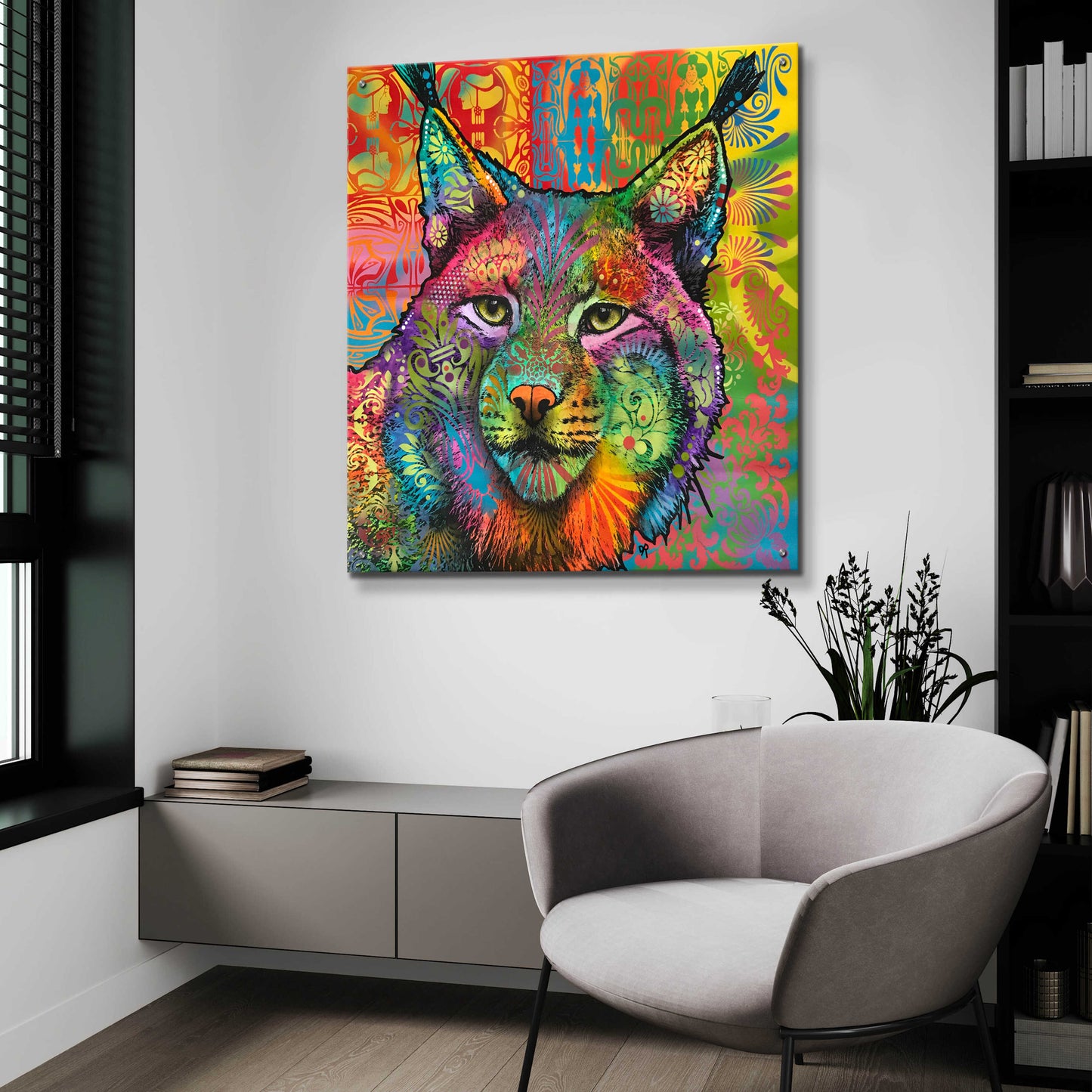 Epic Art 'The Lynx' by Dean Russo, Acrylic Glass Wall Art,36x36