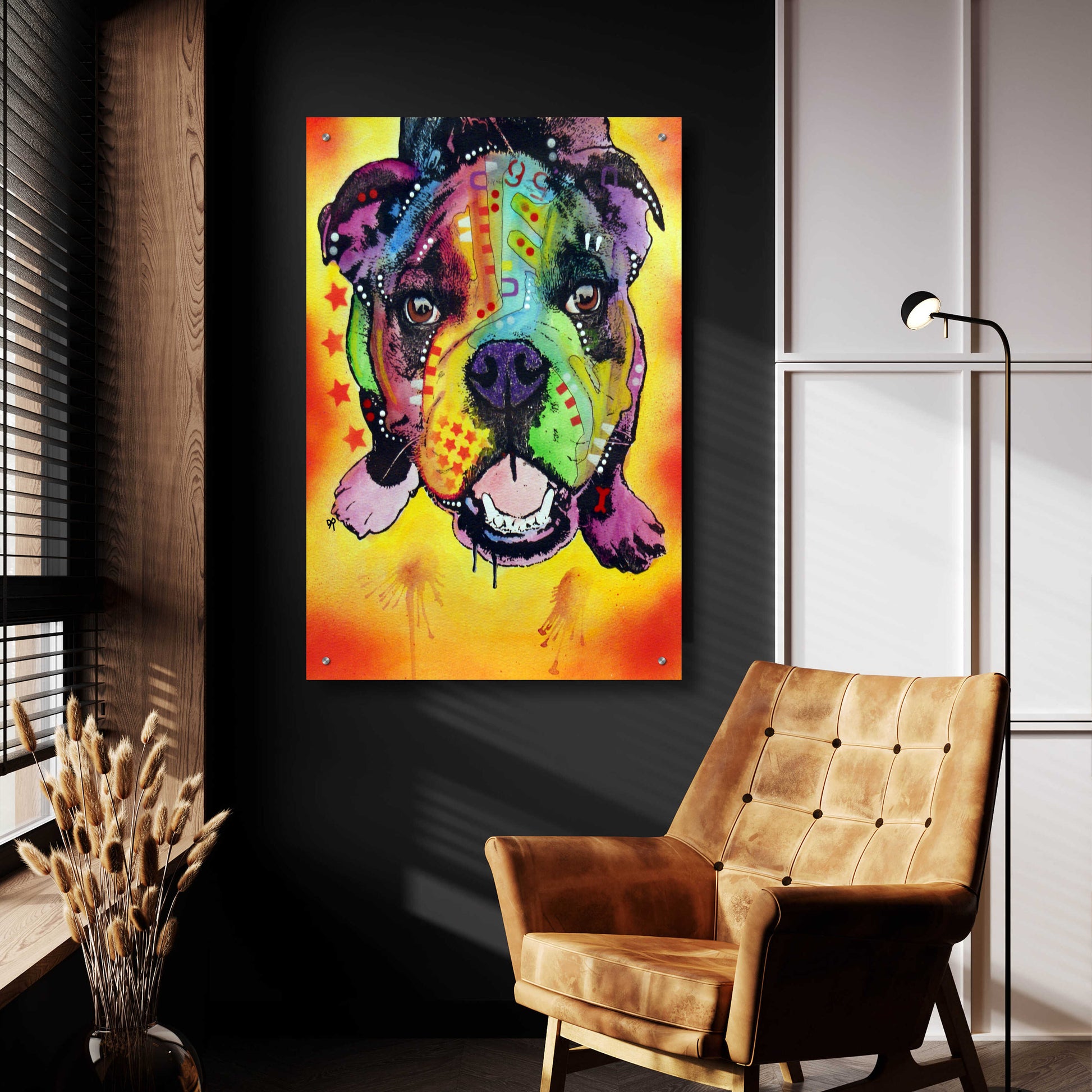 Epic Art 'Baby Bulldog' by Dean Russo, Acrylic Glass Wall Art,24x36