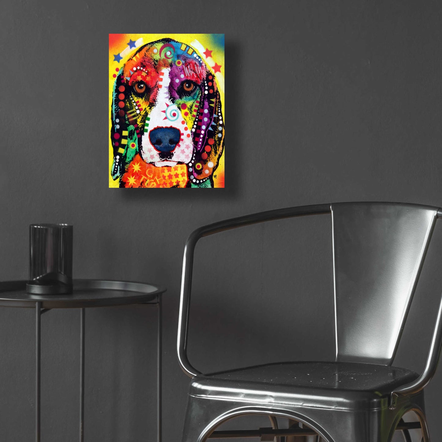 Epic Art 'Beagle Face' by Dean Russo, Acrylic Glass Wall Art,12x16