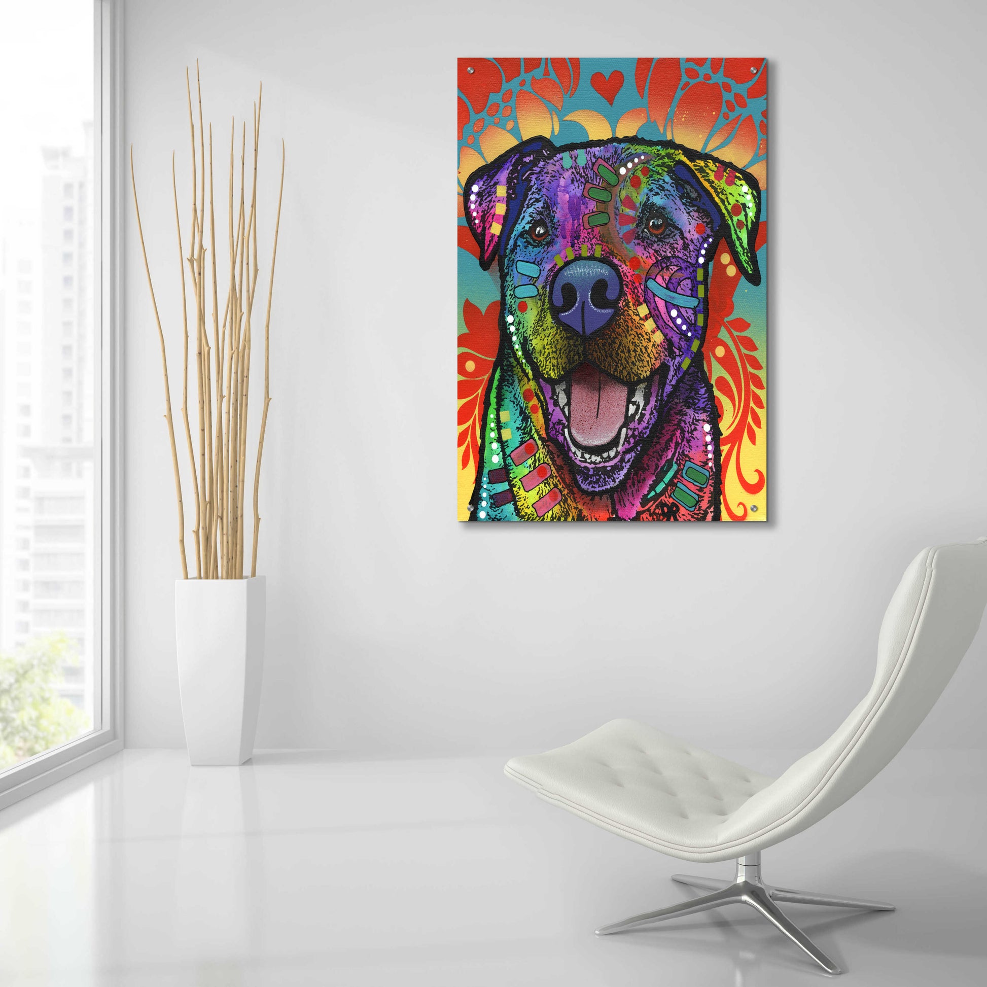 Epic Art 'Patrick' by Dean Russo, Acrylic Glass Wall Art,24x36