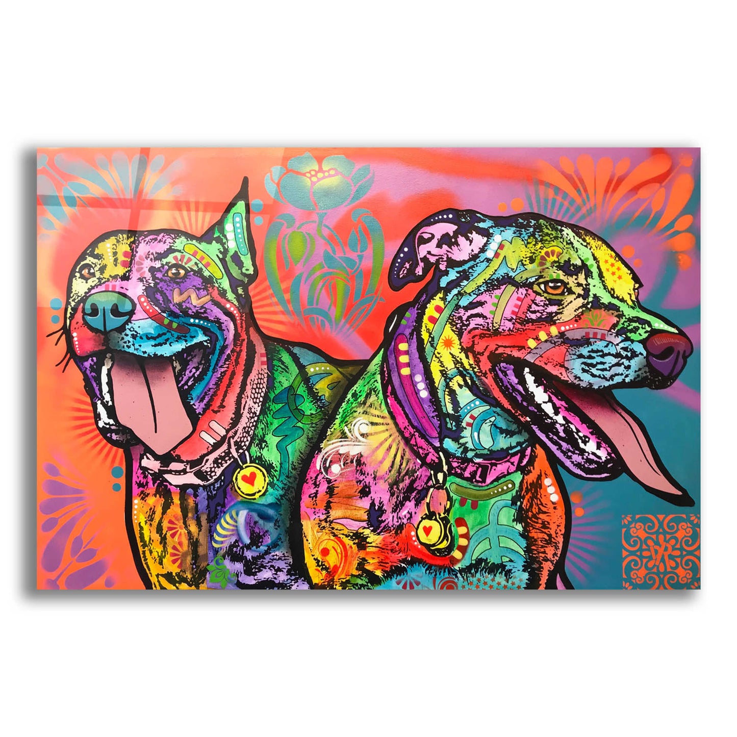 Epic Art 'Double the Fun' by Dean Russo, Acrylic Glass Wall Art,24x16