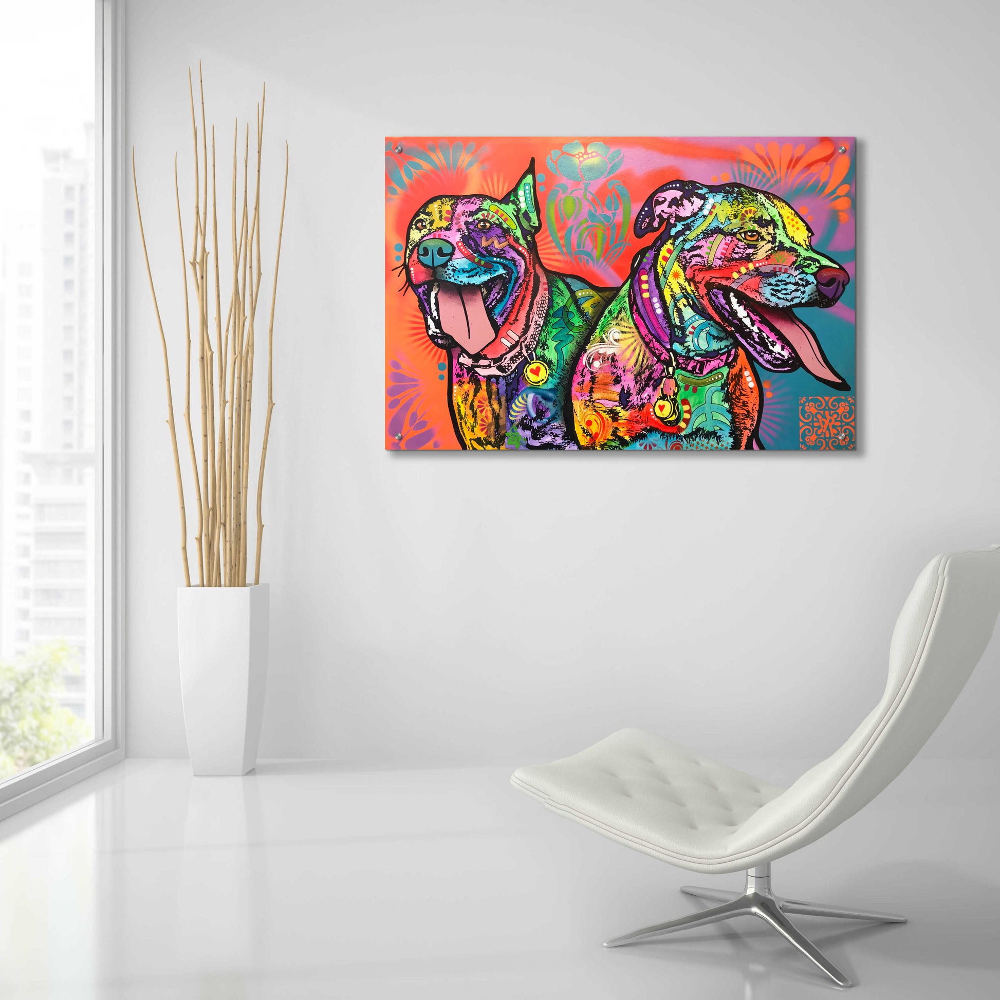 Epic Art 'Double the Fun' by Dean Russo, Acrylic Glass Wall Art,36x24