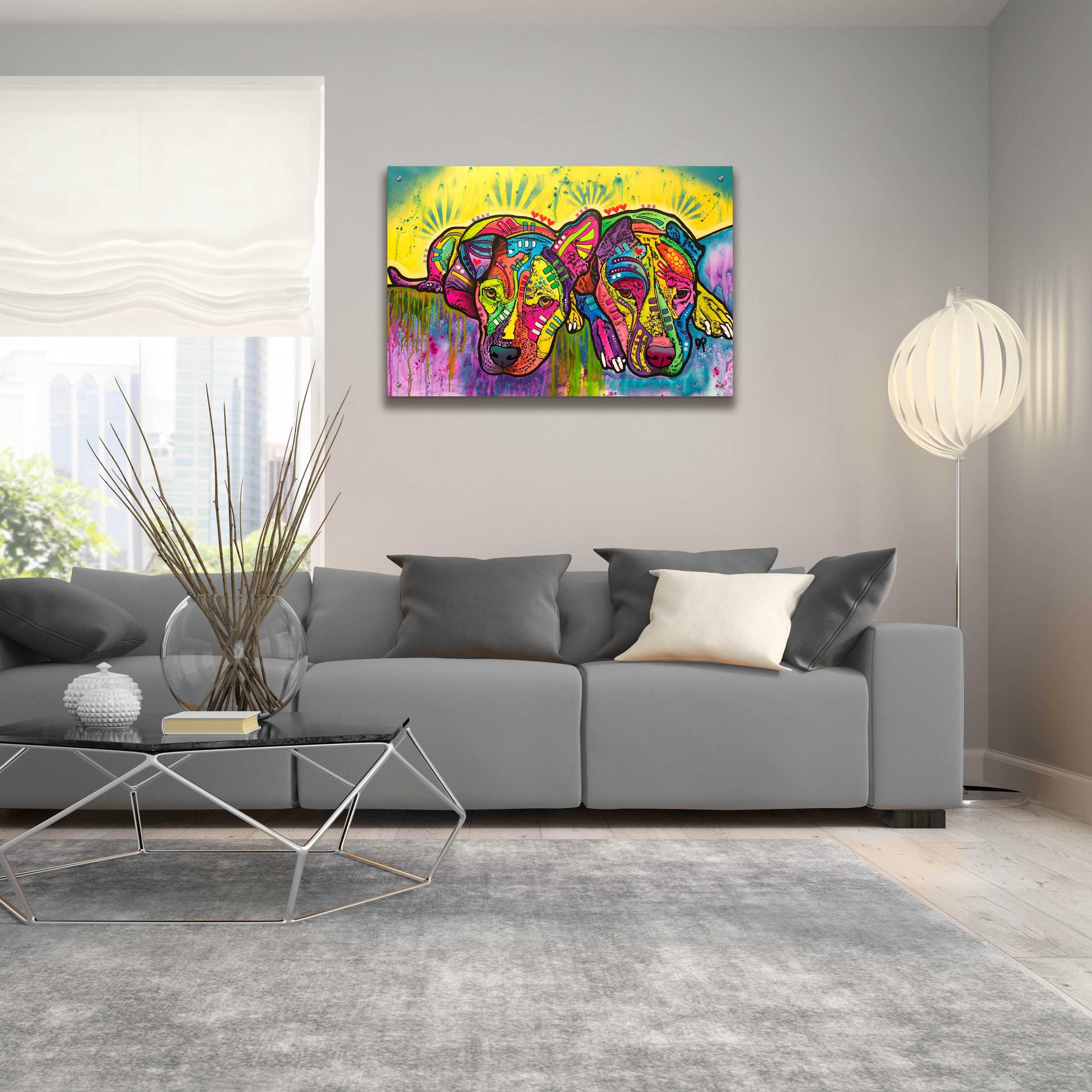 Epic Art 'Dofka And Stella' by Dean Russo, Acrylic Glass Wall Art,36x24