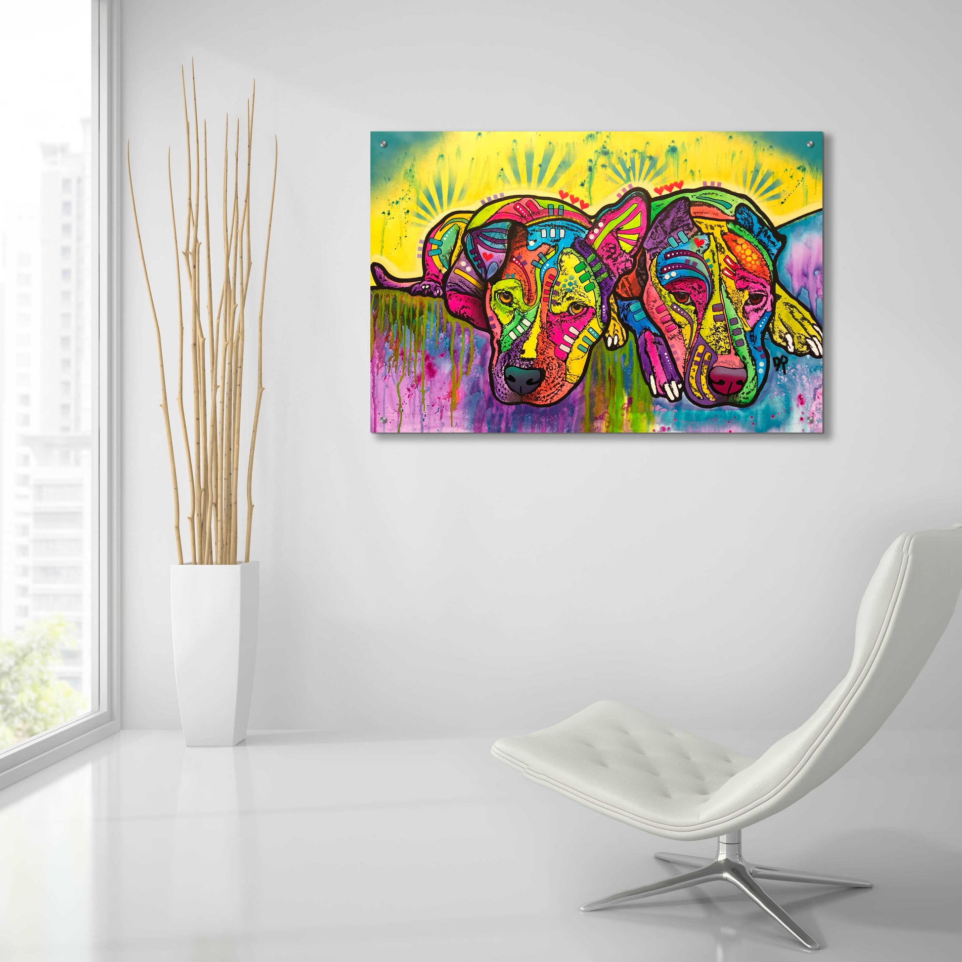 Epic Art 'Dofka And Stella' by Dean Russo, Acrylic Glass Wall Art,36x24