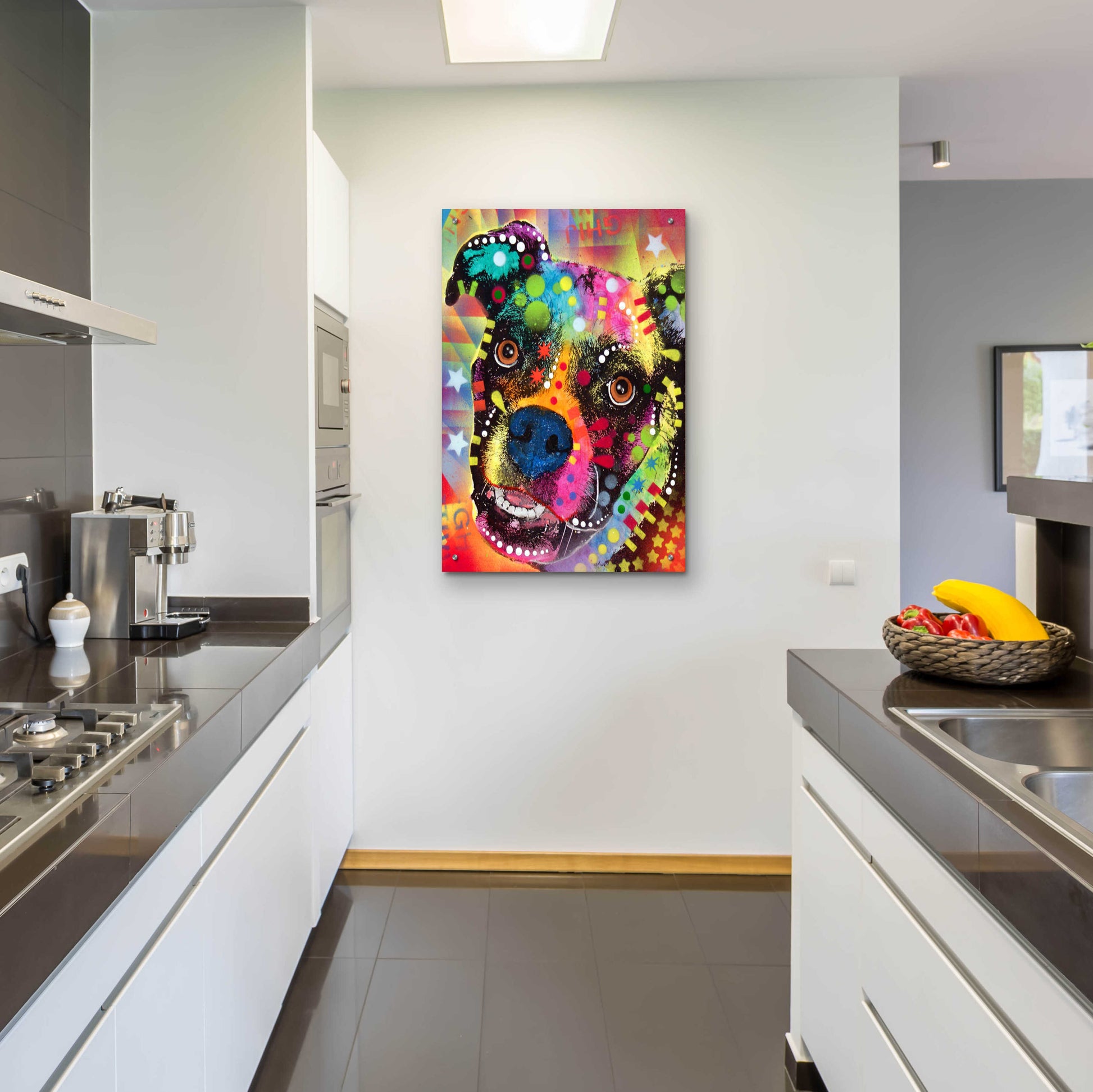 Epic Art 'Boxer Cubism 2' by Dean Russo, Acrylic Glass Wall Art,24x36