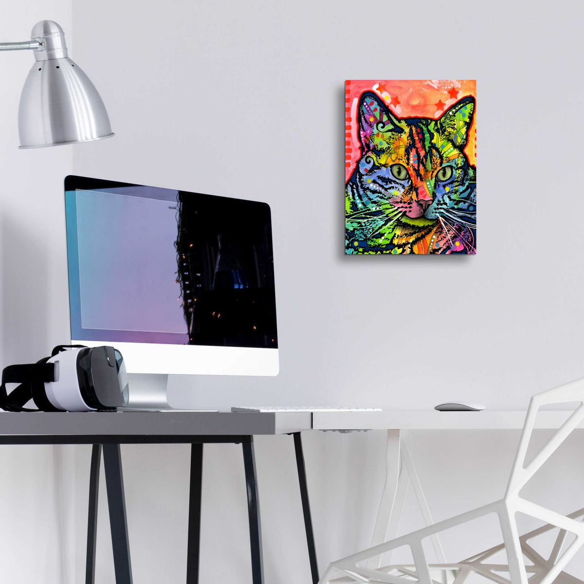 Epic Art 'CAT' by Dean Russo, Acrylic Glass Wall Art,12x16