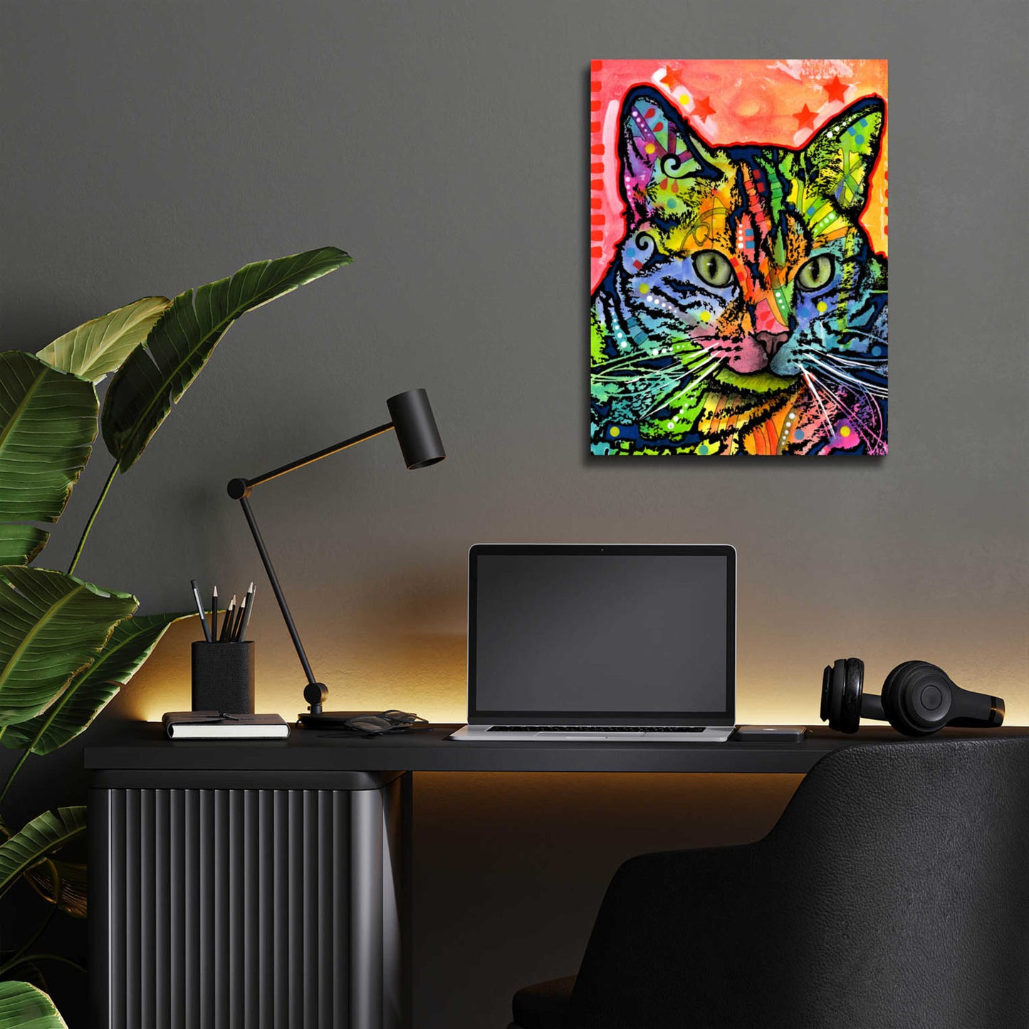 Epic Art 'CAT' by Dean Russo, Acrylic Glass Wall Art,12x16