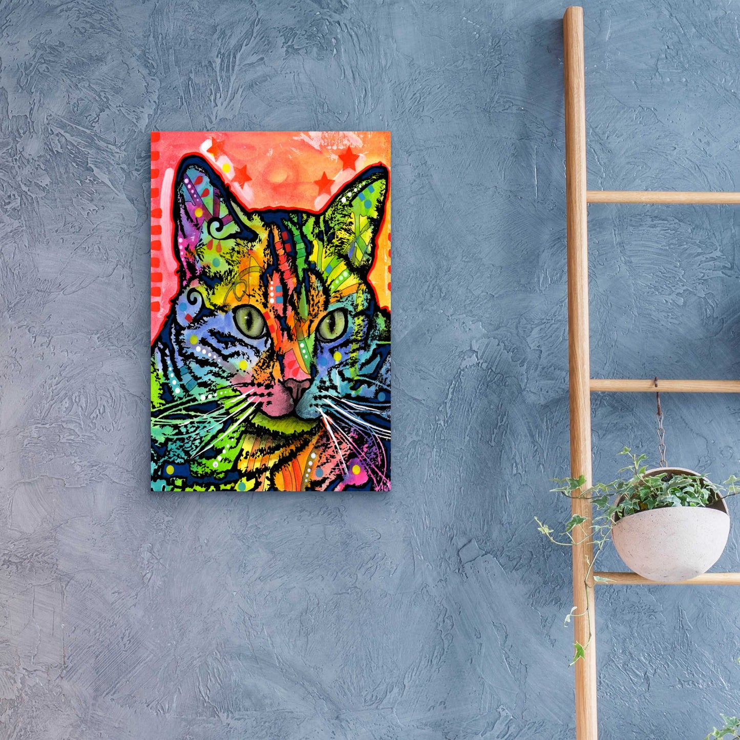 Epic Art 'CAT' by Dean Russo, Acrylic Glass Wall Art,16x24