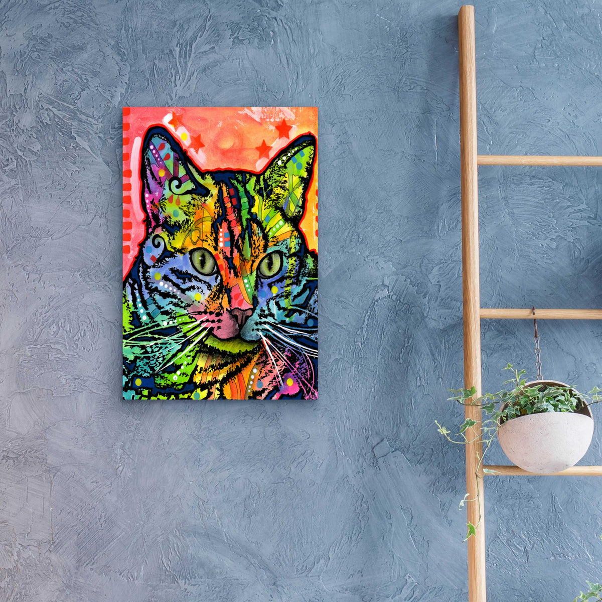 Epic Art 'CAT' by Dean Russo, Acrylic Glass Wall Art,16x24