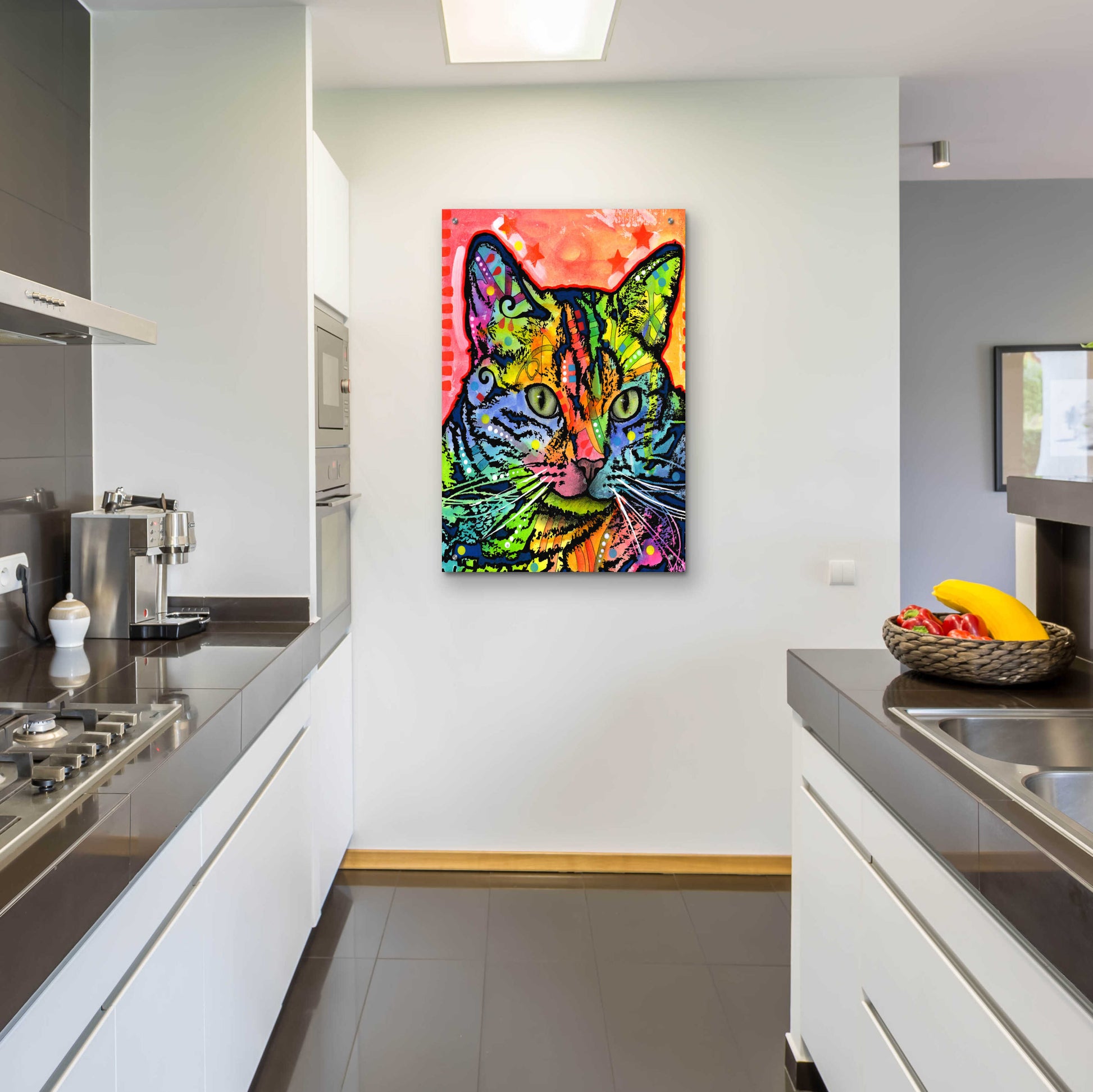 Epic Art 'CAT' by Dean Russo, Acrylic Glass Wall Art,24x36