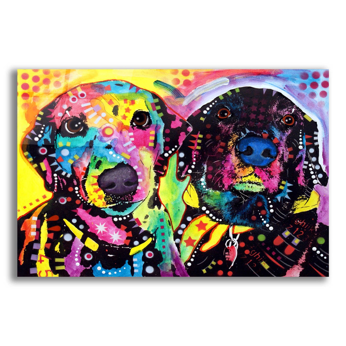 Epic Art 'Daisy and Noel' by Dean Russo, Acrylic Glass Wall Art,16x12