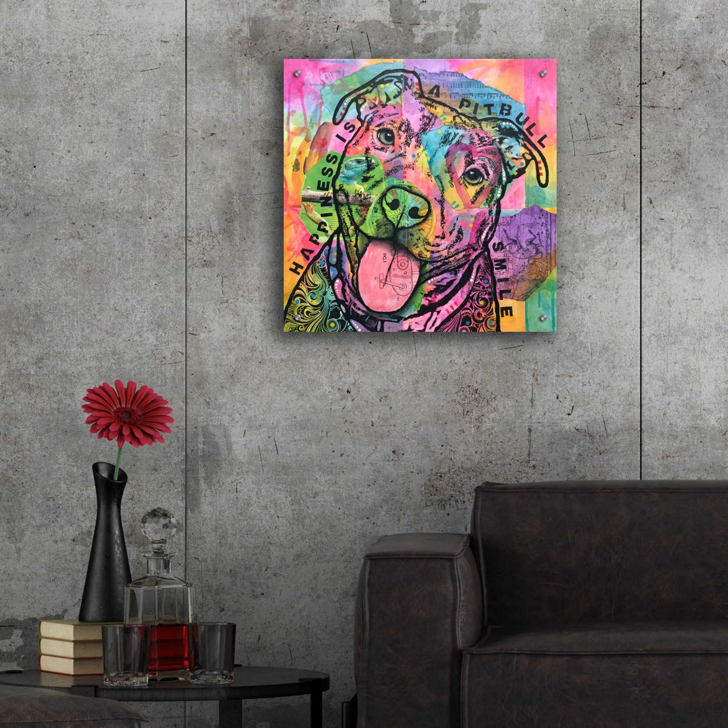 Epic Art 'Happiness Saatchi' by Dean Russo, Acrylic Glass Wall Art,24x24