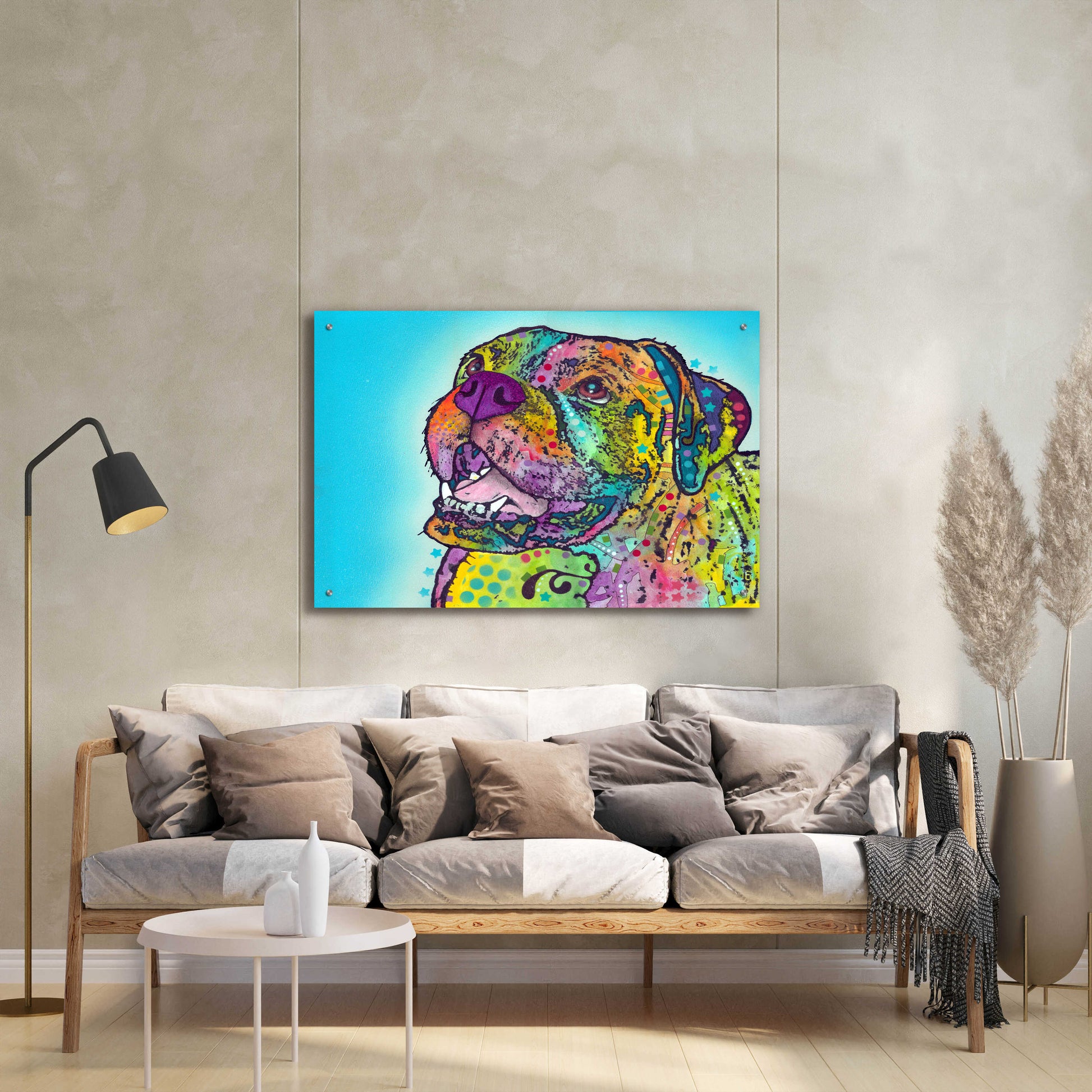 Epic Art 'Smiling Boxer' by Dean Russo, Acrylic Glass Wall Art,36x24