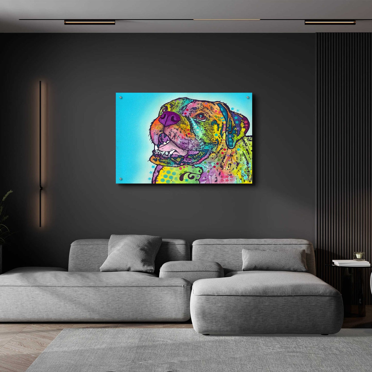 Epic Art 'Smiling Boxer' by Dean Russo, Acrylic Glass Wall Art,36x24