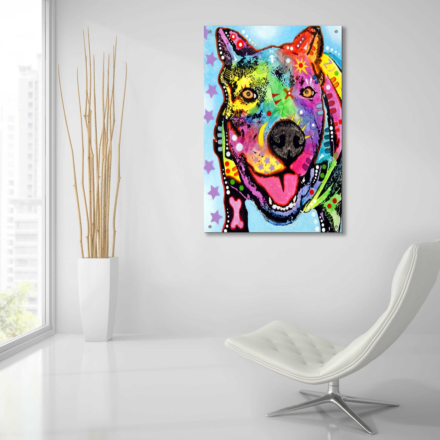 Epic Art 'Smokey 2' by Dean Russo, Acrylic Glass Wall Art,24x36