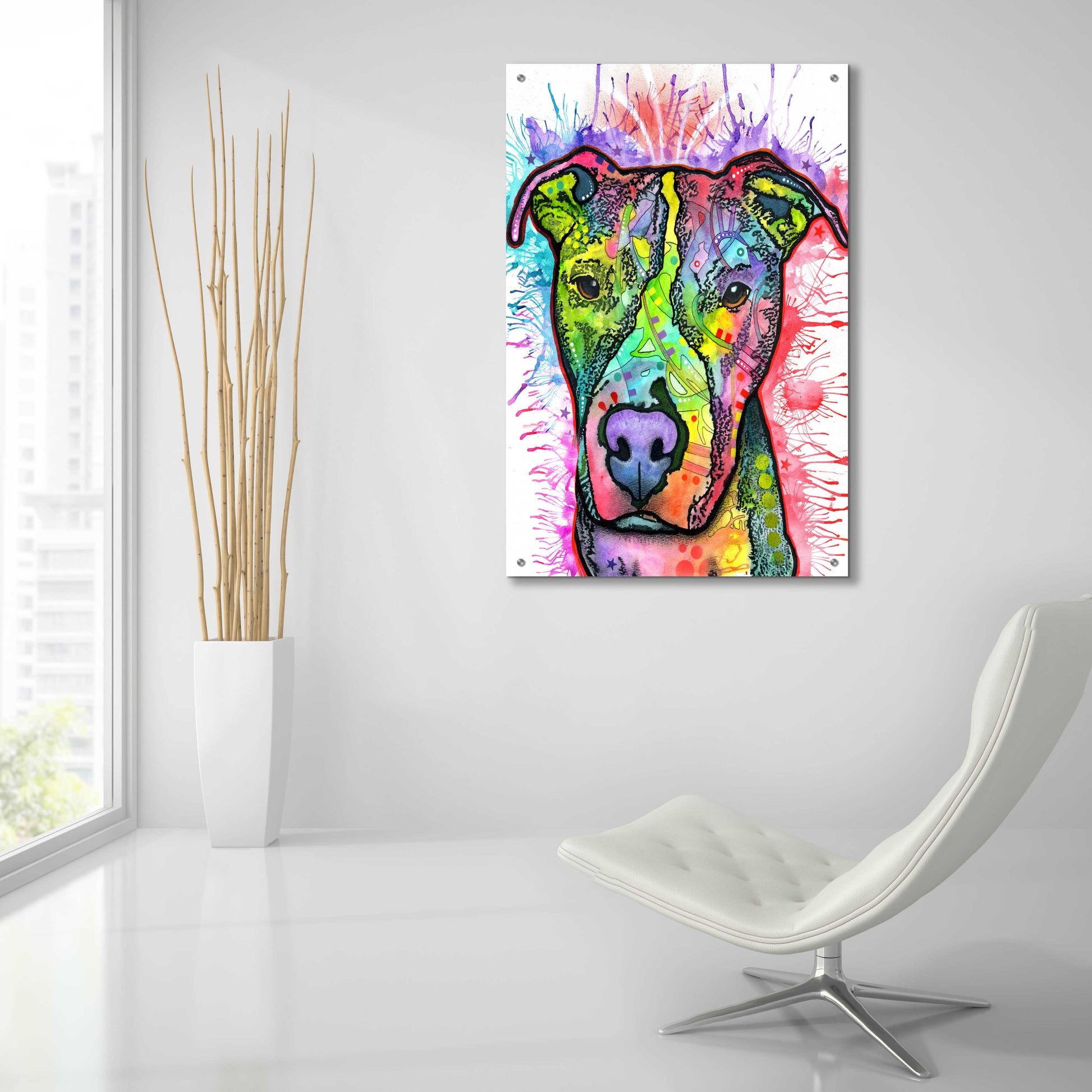 Epic Art 'Snoopy' by Dean Russo, Acrylic Glass Wall Art,24x36