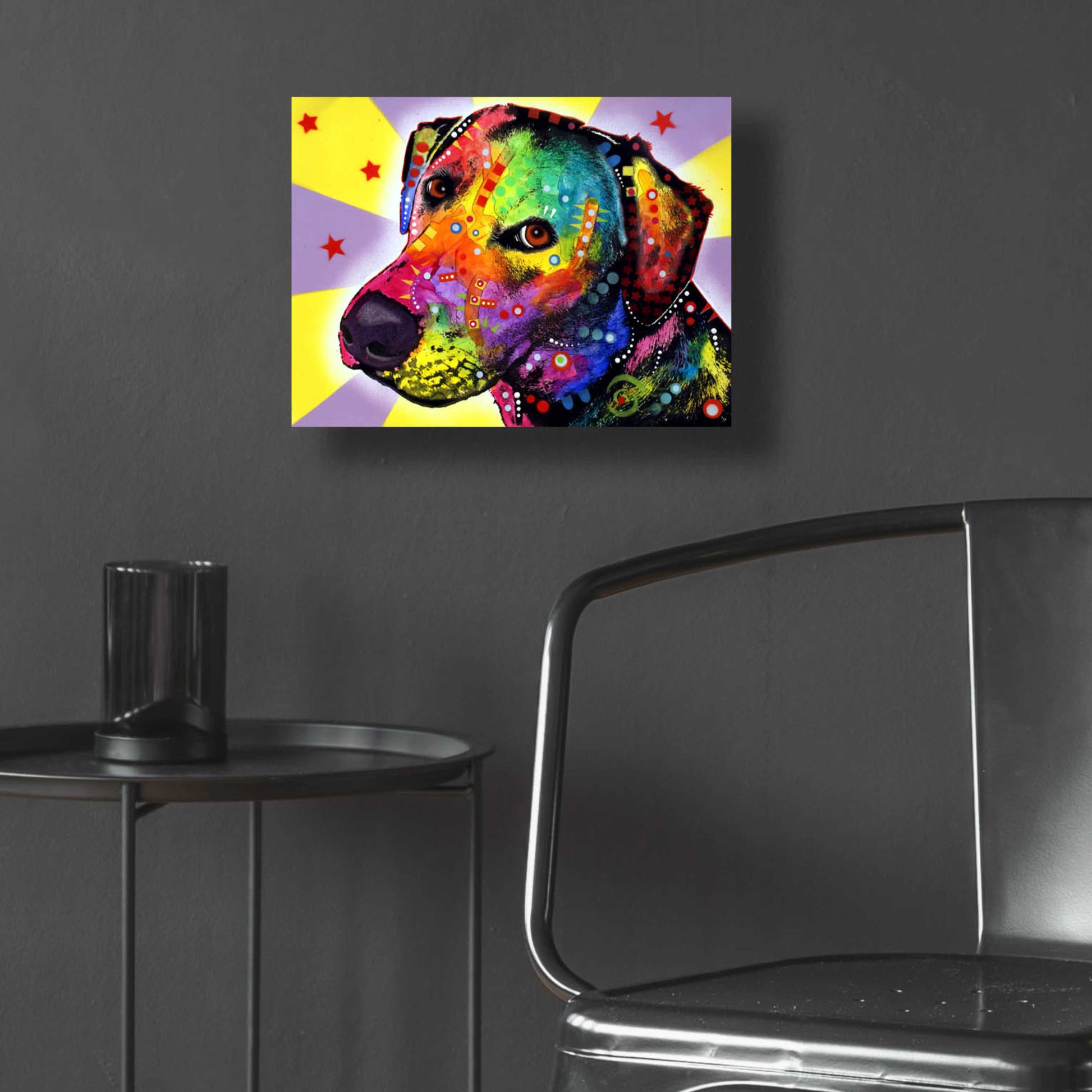 Epic Art 'YELLOW sorta LAB' by Dean Russo, Acrylic Glass Wall Art,16x12