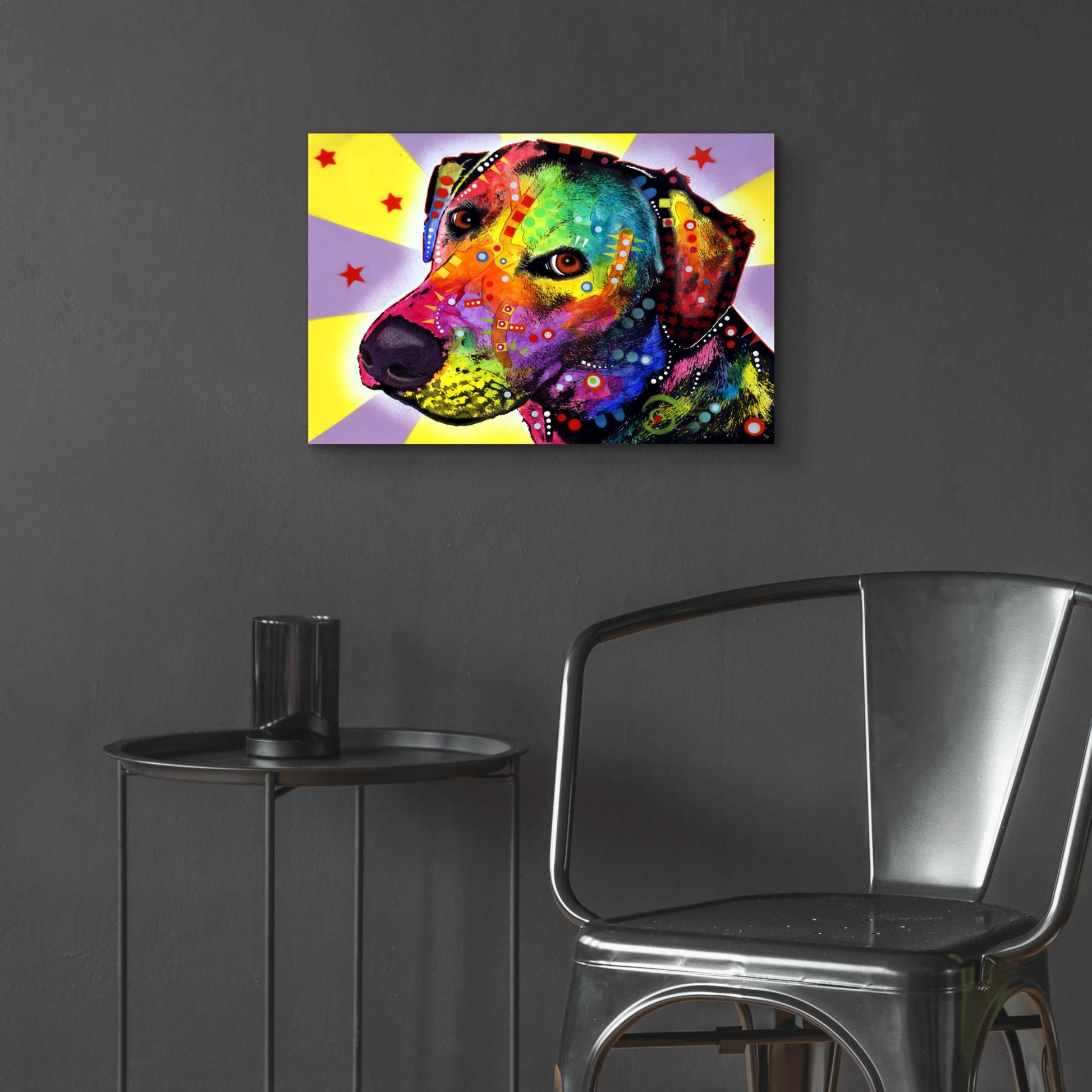 Epic Art 'YELLOW sorta LAB' by Dean Russo, Acrylic Glass Wall Art,24x16