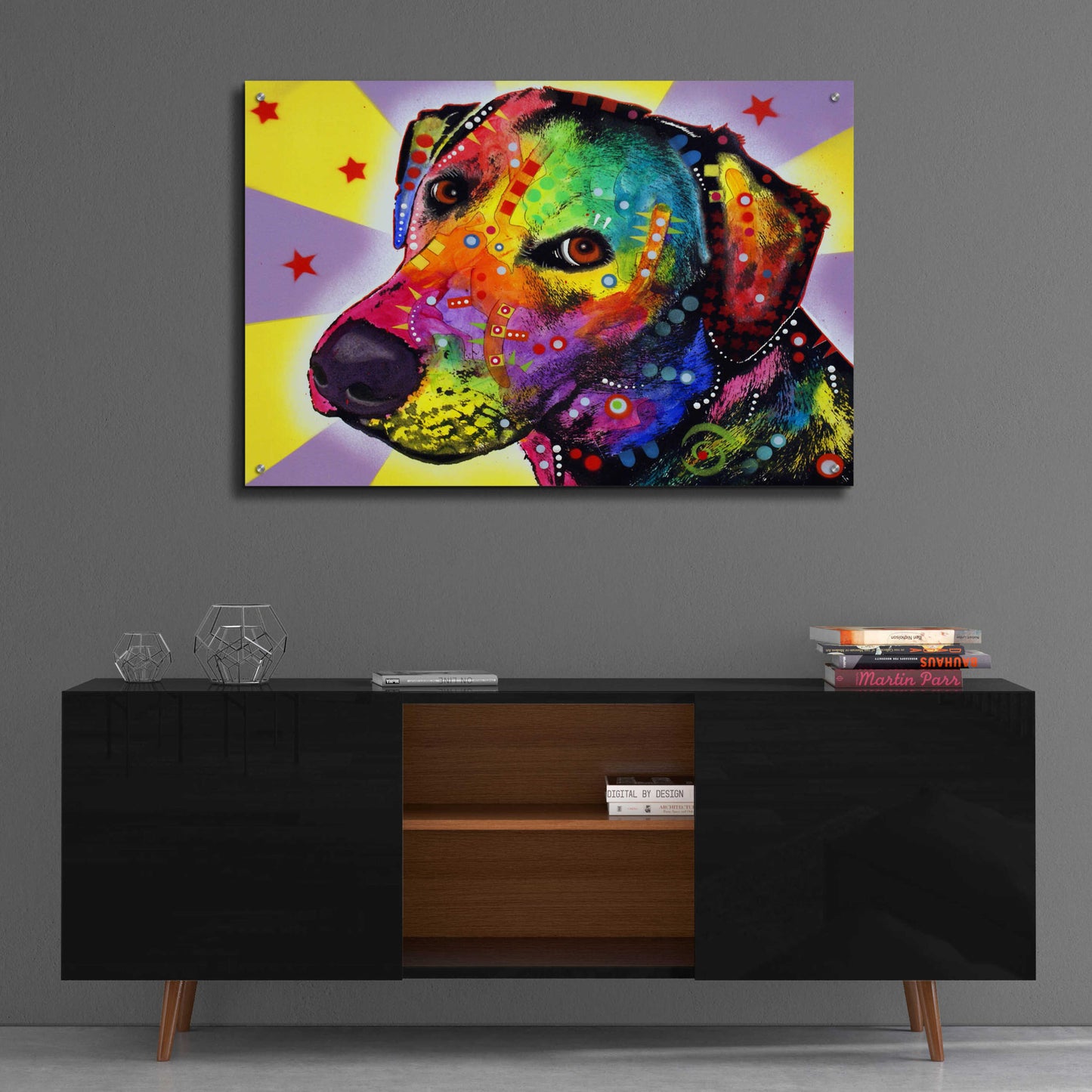 Epic Art 'YELLOW sorta LAB' by Dean Russo, Acrylic Glass Wall Art,36x24