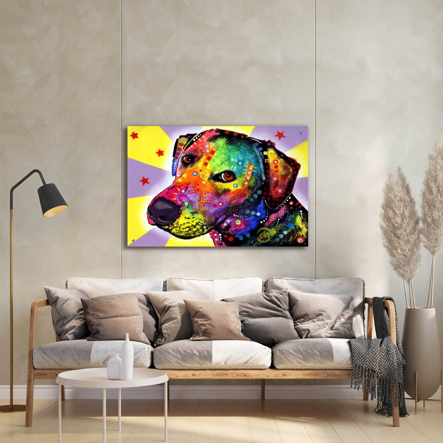 Epic Art 'YELLOW sorta LAB' by Dean Russo, Acrylic Glass Wall Art,36x24