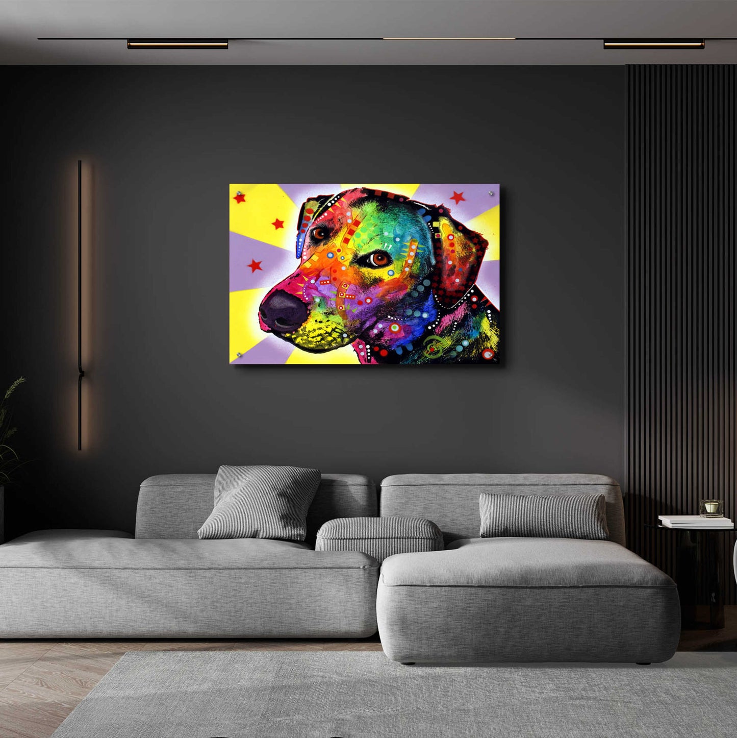 Epic Art 'YELLOW sorta LAB' by Dean Russo, Acrylic Glass Wall Art,36x24