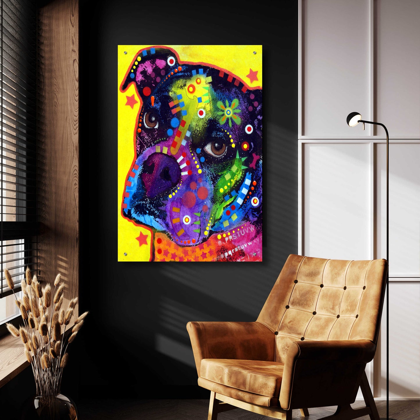 Epic Art 'Young Boxer 121609' by Dean Russo, Acrylic Glass Wall Art,24x36