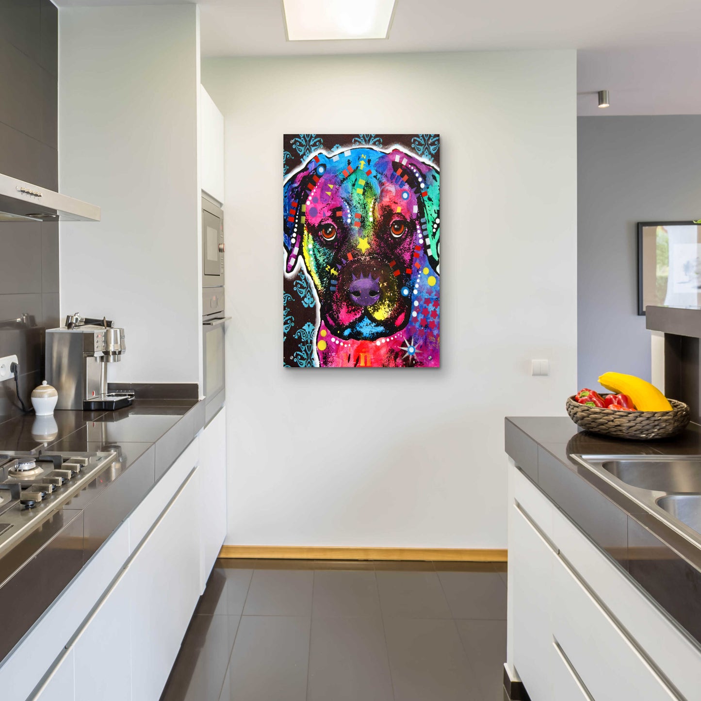 Epic Art 'Young Bullmastiff' by Dean Russo, Acrylic Glass Wall Art,24x36