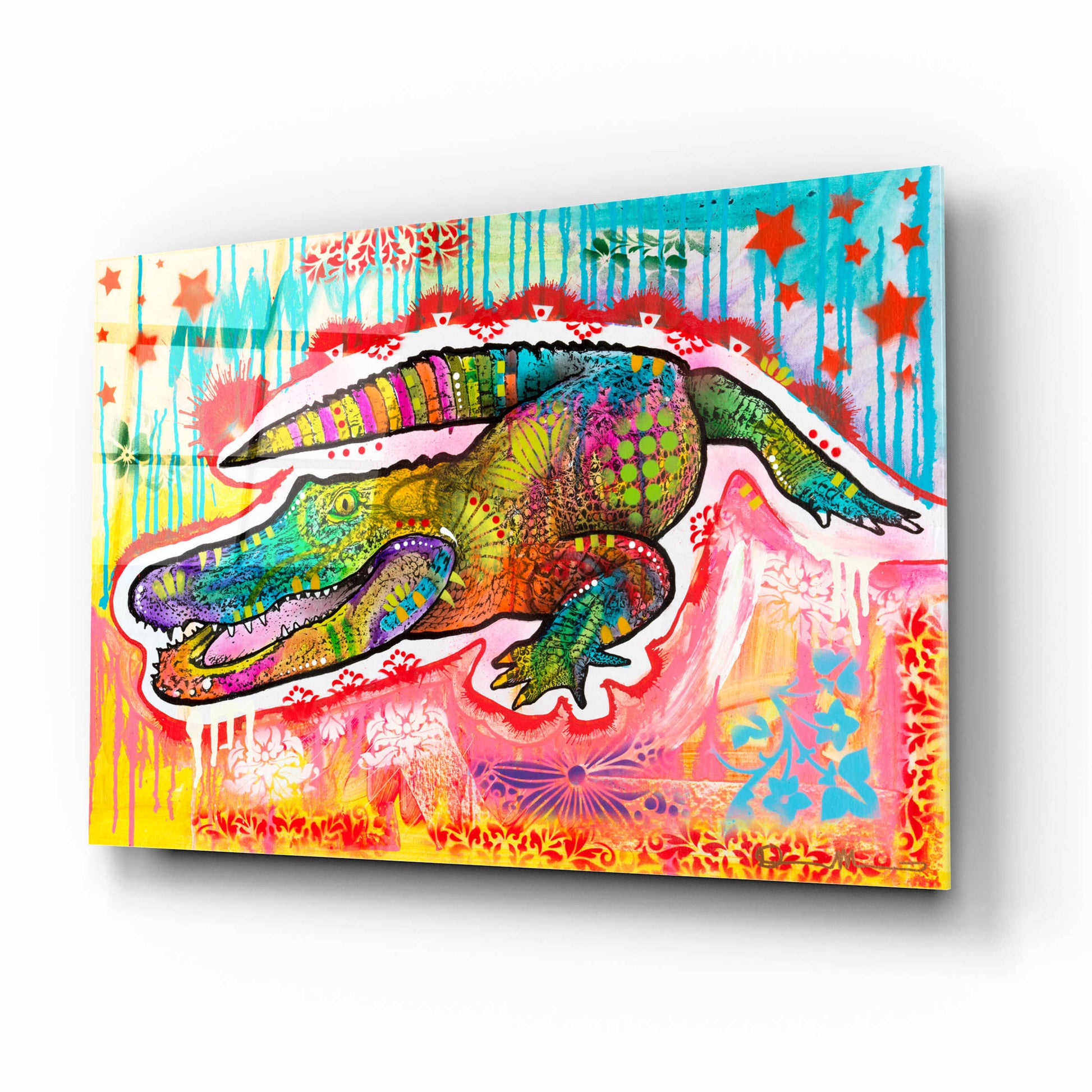 Epic Art 'Alligator 2' by Dean Russo, Acrylic Glass Wall Art,16x12