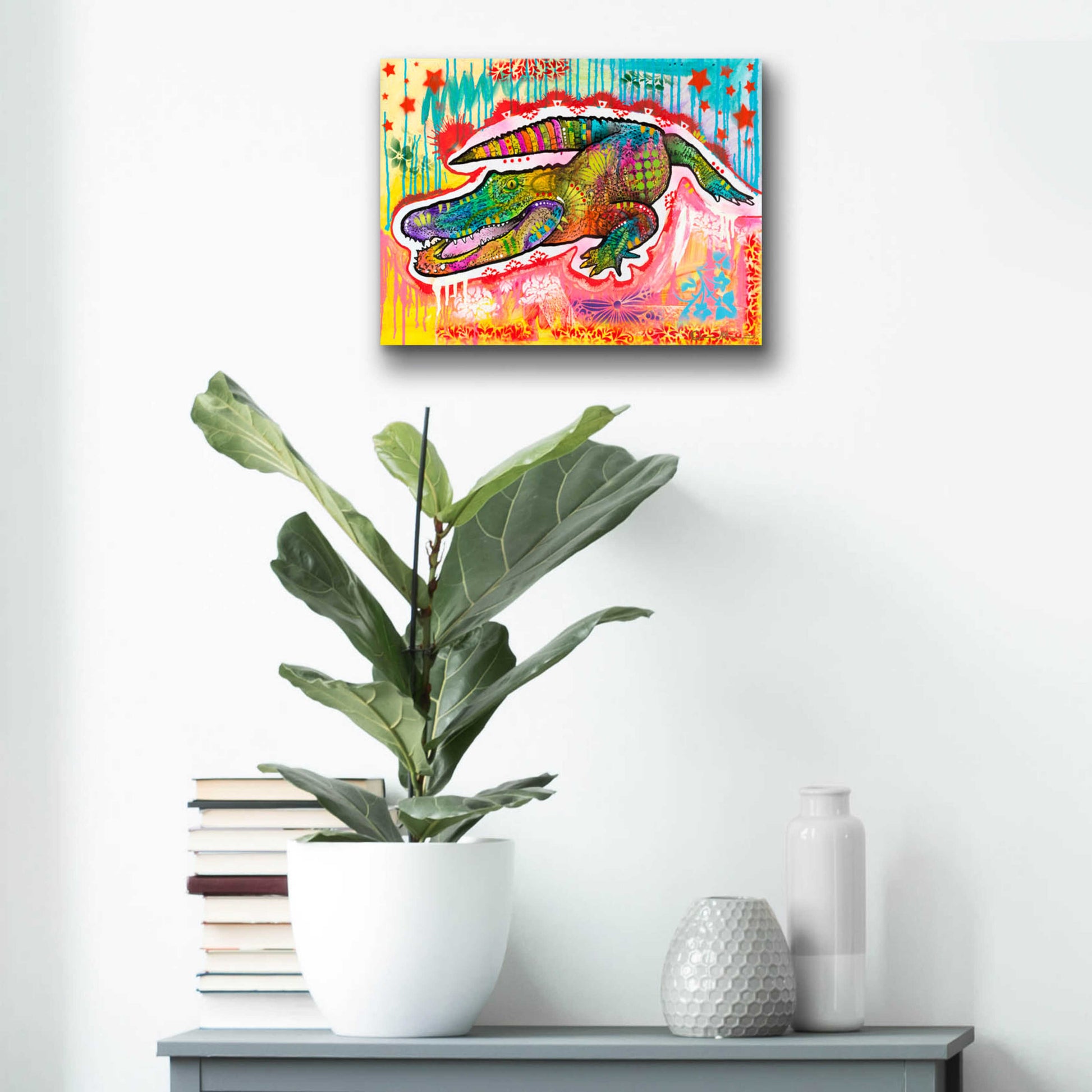 Epic Art 'Alligator 2' by Dean Russo, Acrylic Glass Wall Art,16x12