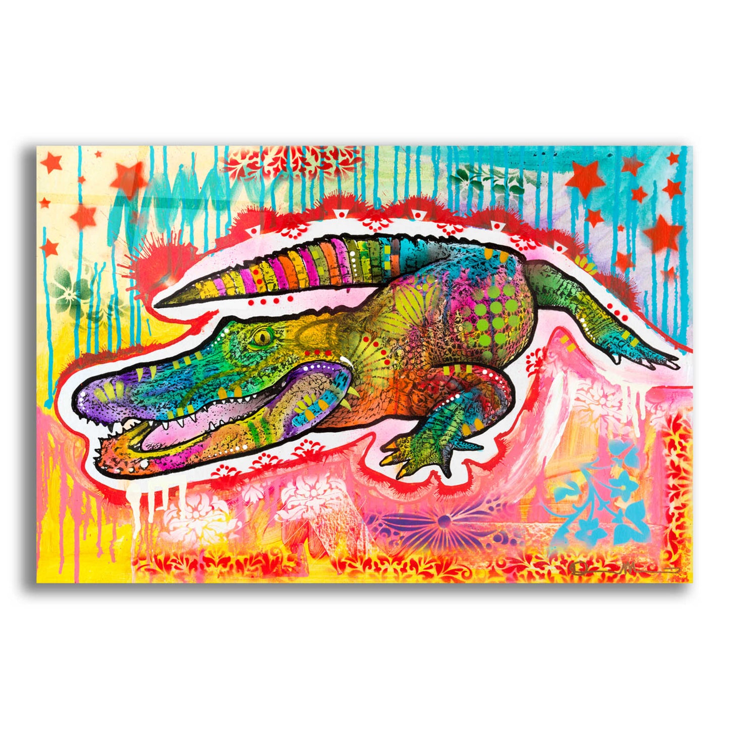 Epic Art 'Alligator 2' by Dean Russo, Acrylic Glass Wall Art,16x12