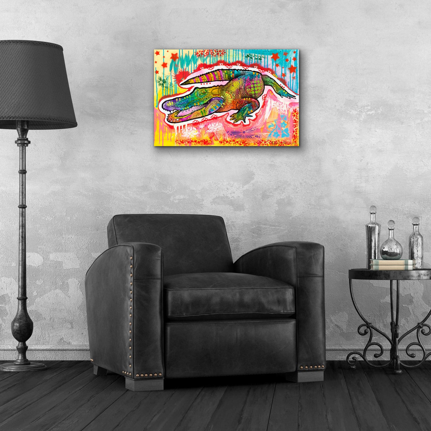 Epic Art 'Alligator 2' by Dean Russo, Acrylic Glass Wall Art,24x16