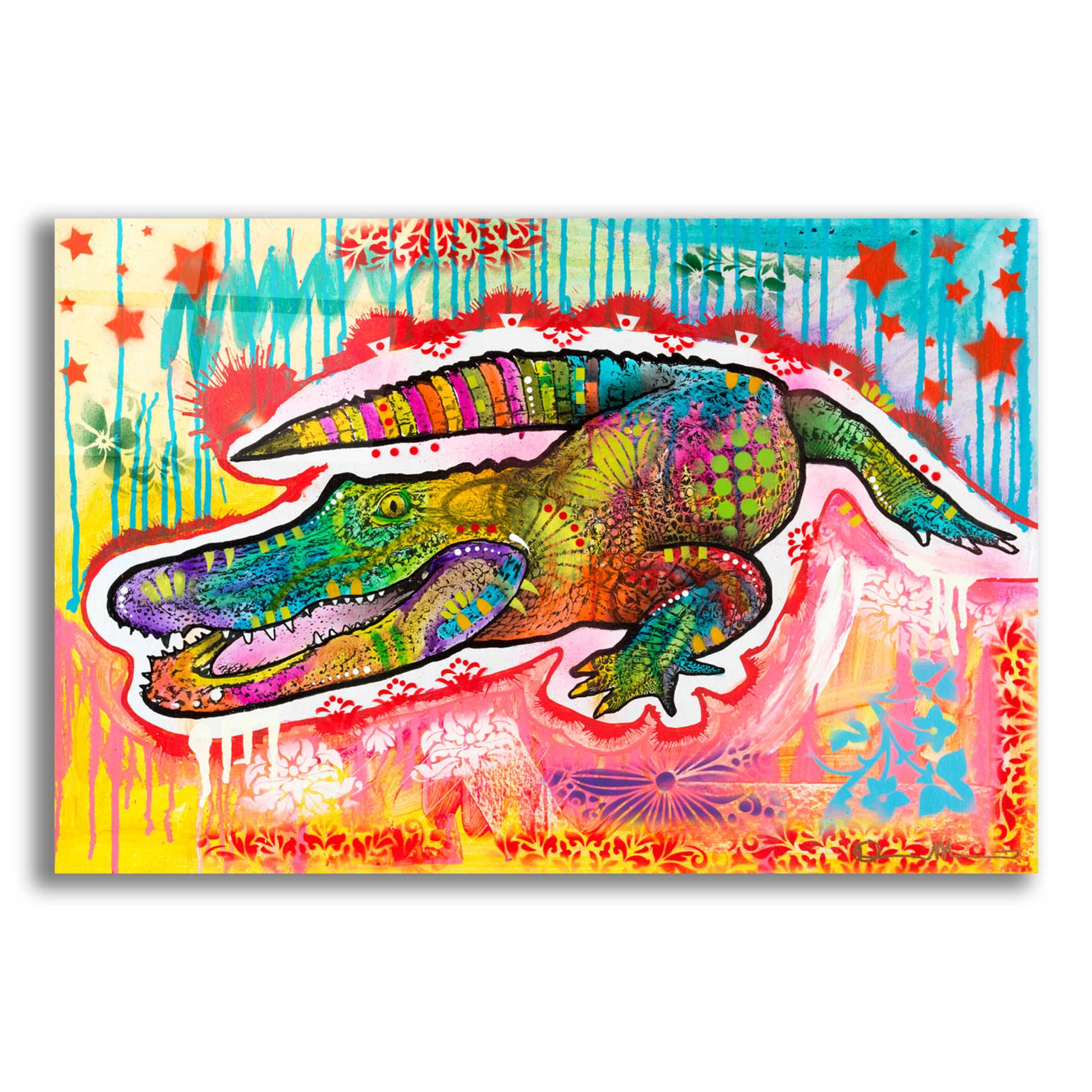 Epic Art 'Alligator 2' by Dean Russo, Acrylic Glass Wall Art,24x16