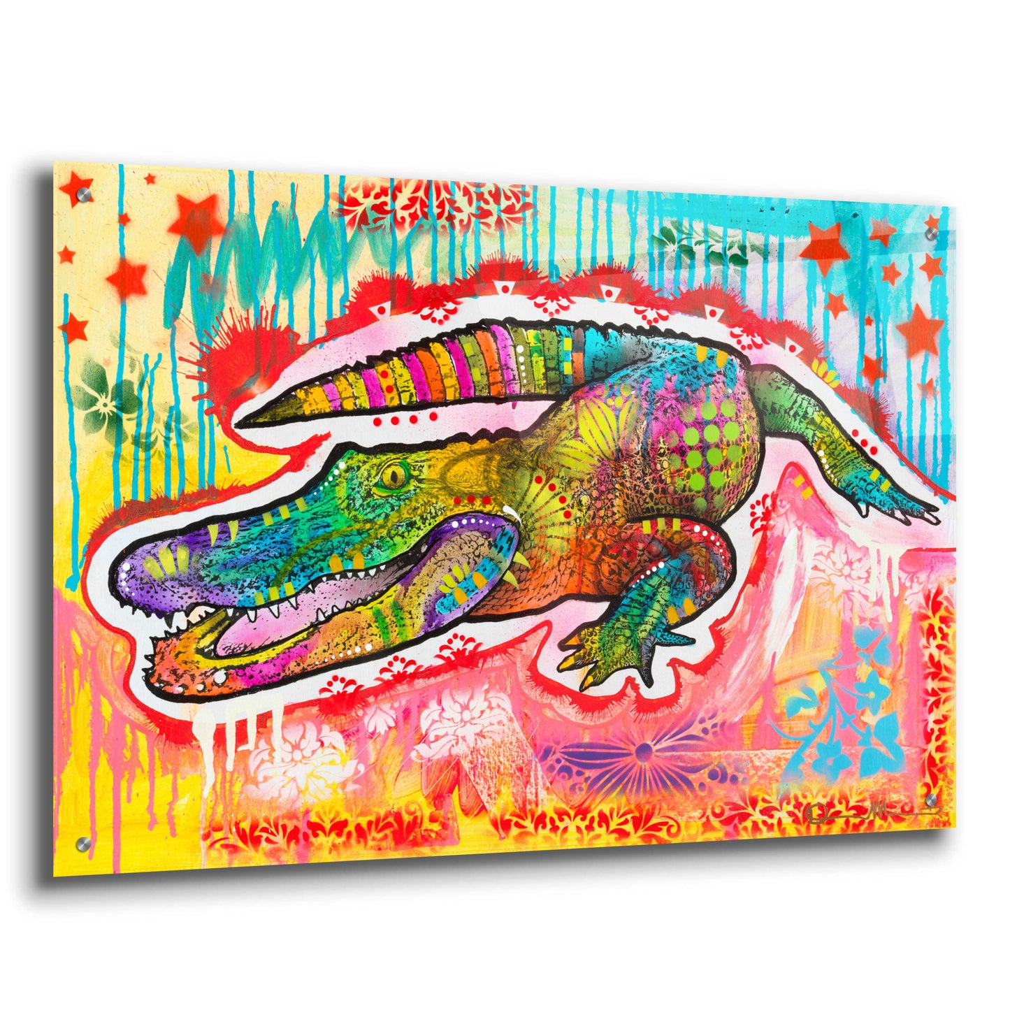 Epic Art 'Alligator 2' by Dean Russo, Acrylic Glass Wall Art,36x24