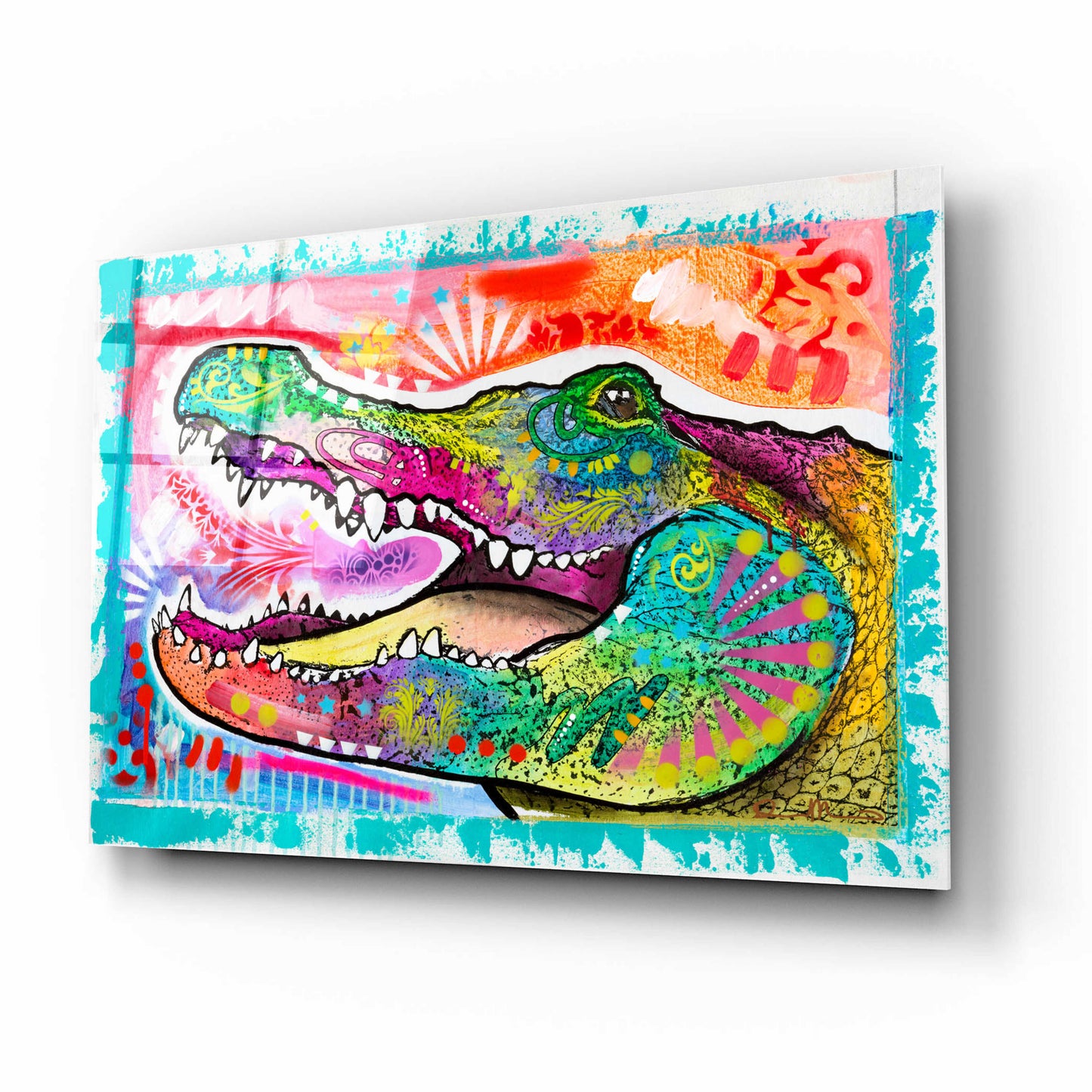 Epic Art 'Alligator 3' by Dean Russo, Acrylic Glass Wall Art,16x12