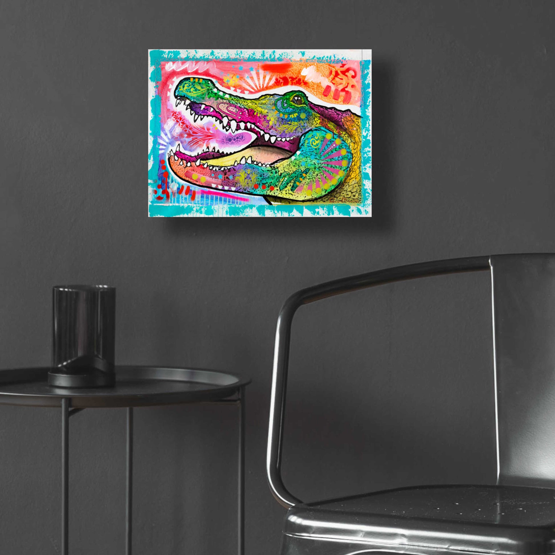 Epic Art 'Alligator 3' by Dean Russo, Acrylic Glass Wall Art,16x12