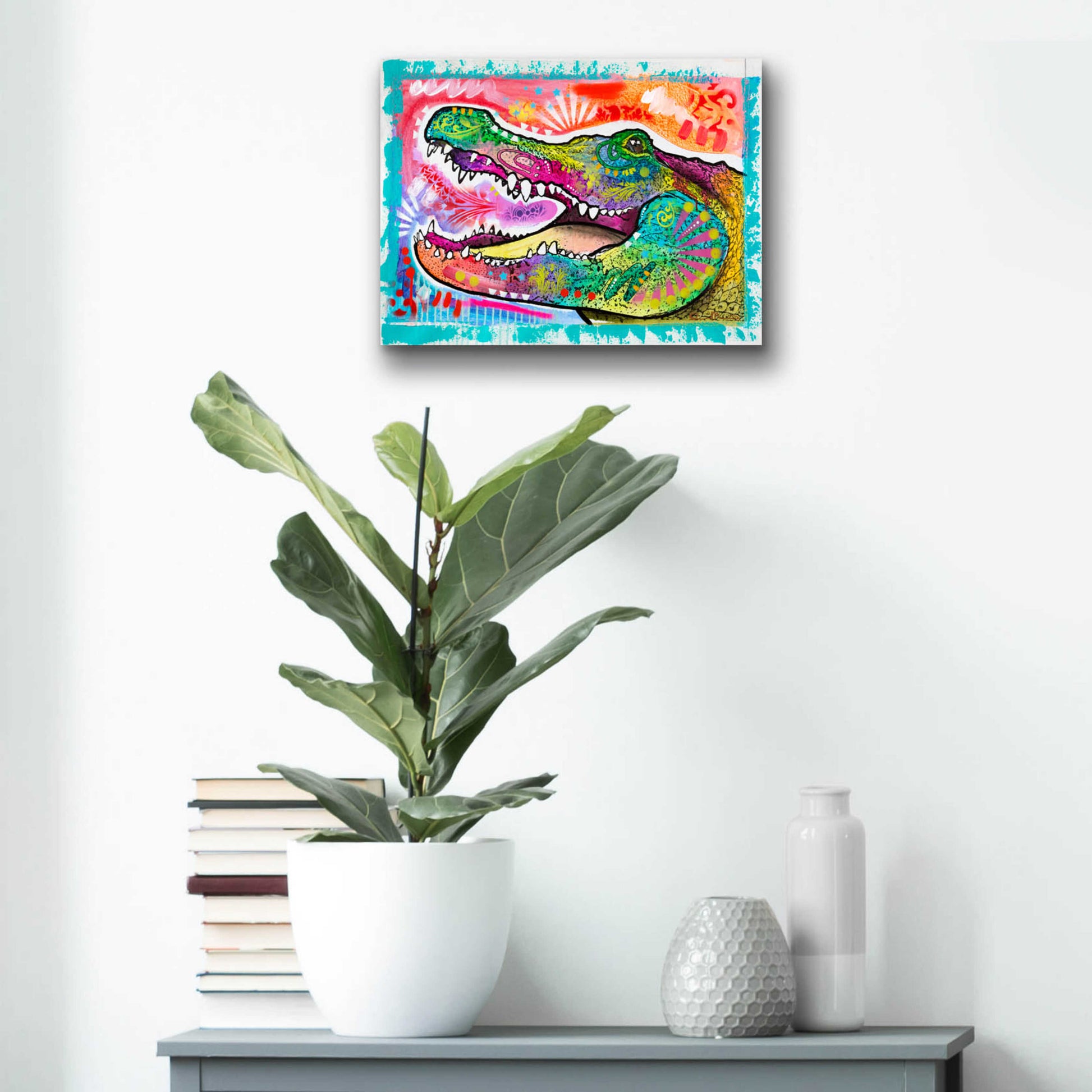 Epic Art 'Alligator 3' by Dean Russo, Acrylic Glass Wall Art,16x12