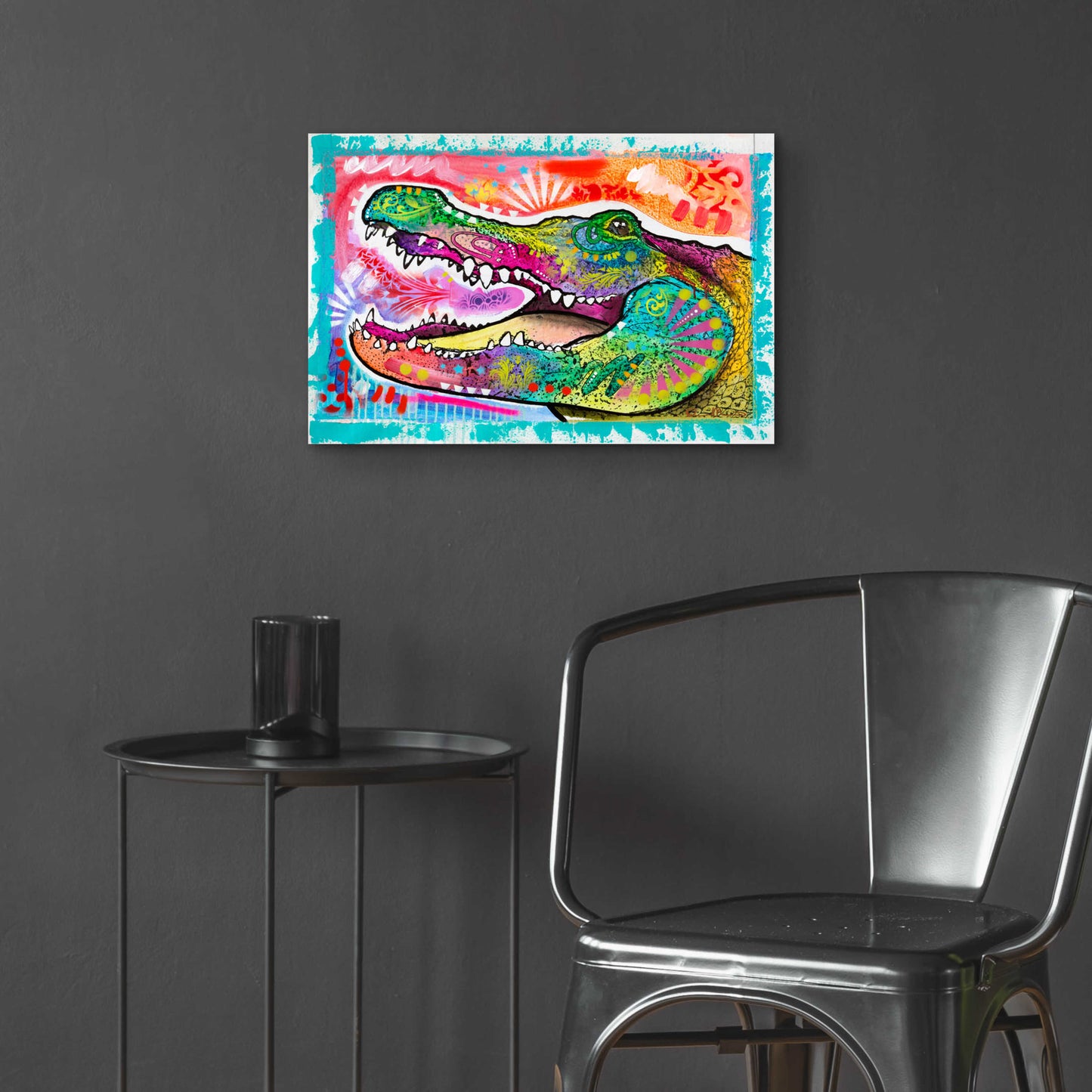 Epic Art 'Alligator 3' by Dean Russo, Acrylic Glass Wall Art,24x16