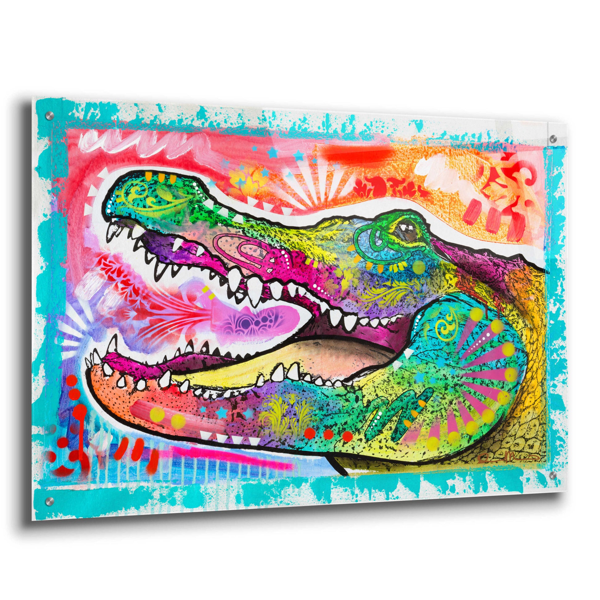 Epic Art 'Alligator 3' by Dean Russo, Acrylic Glass Wall Art,36x24