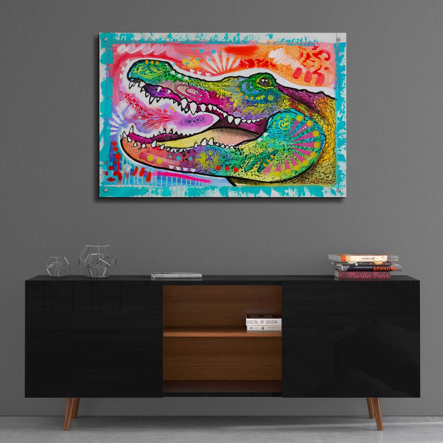 Epic Art 'Alligator 3' by Dean Russo, Acrylic Glass Wall Art,36x24