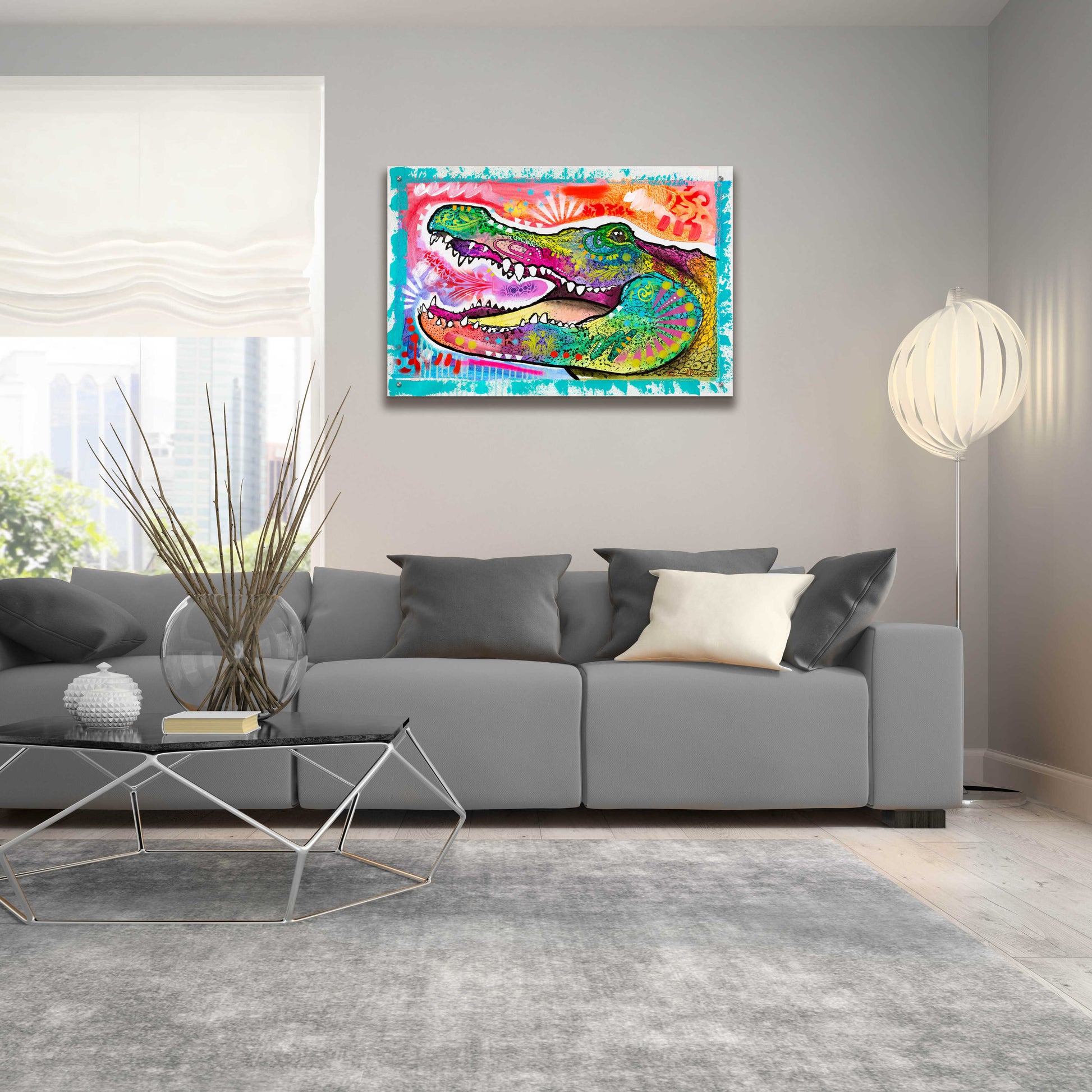 Epic Art 'Alligator 3' by Dean Russo, Acrylic Glass Wall Art,36x24