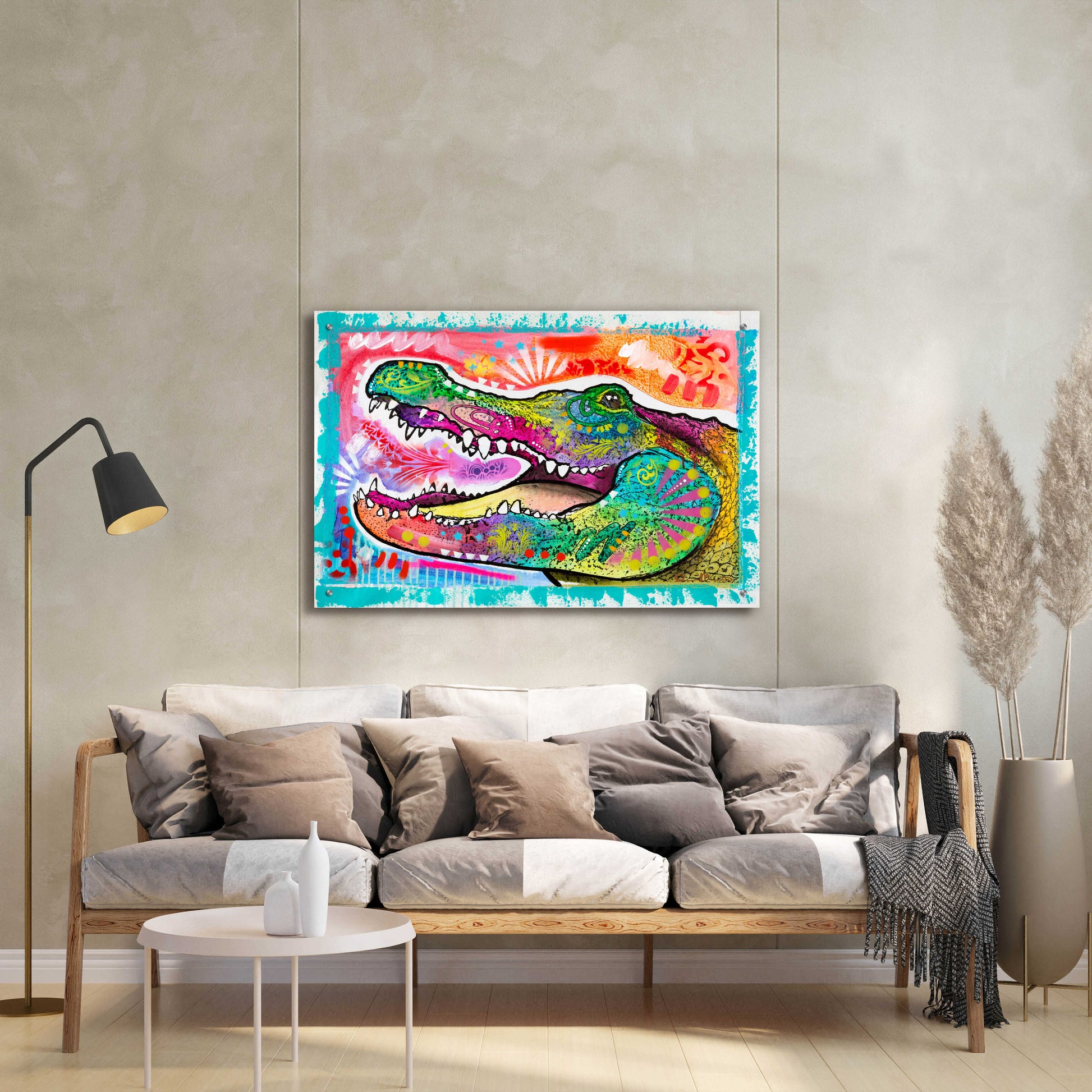 Epic Art 'Alligator 3' by Dean Russo, Acrylic Glass Wall Art,36x24